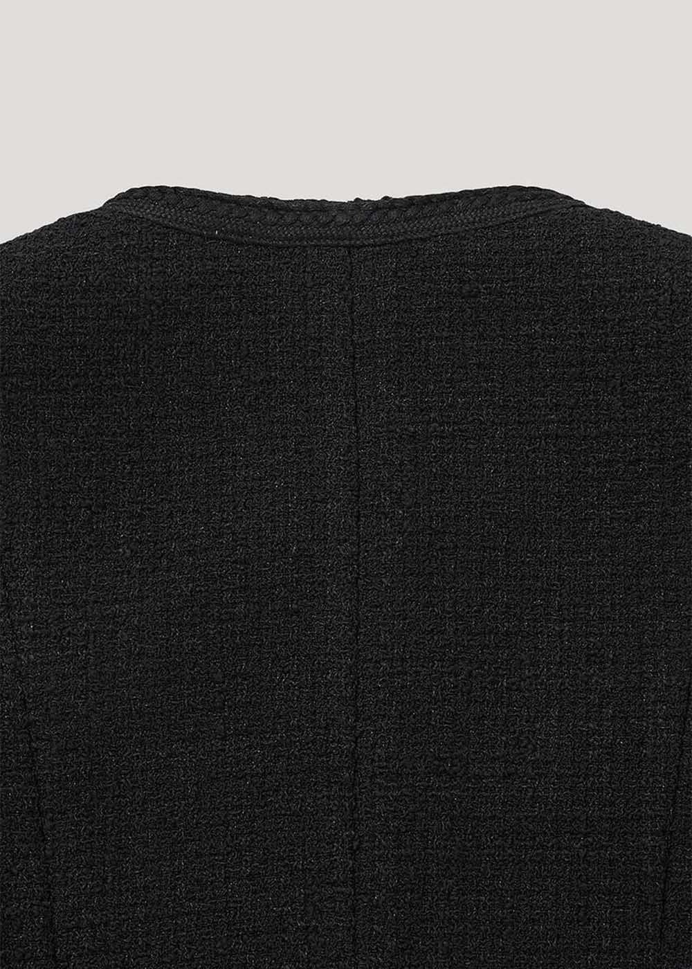 Black Shortsleeve Tweed Jacket