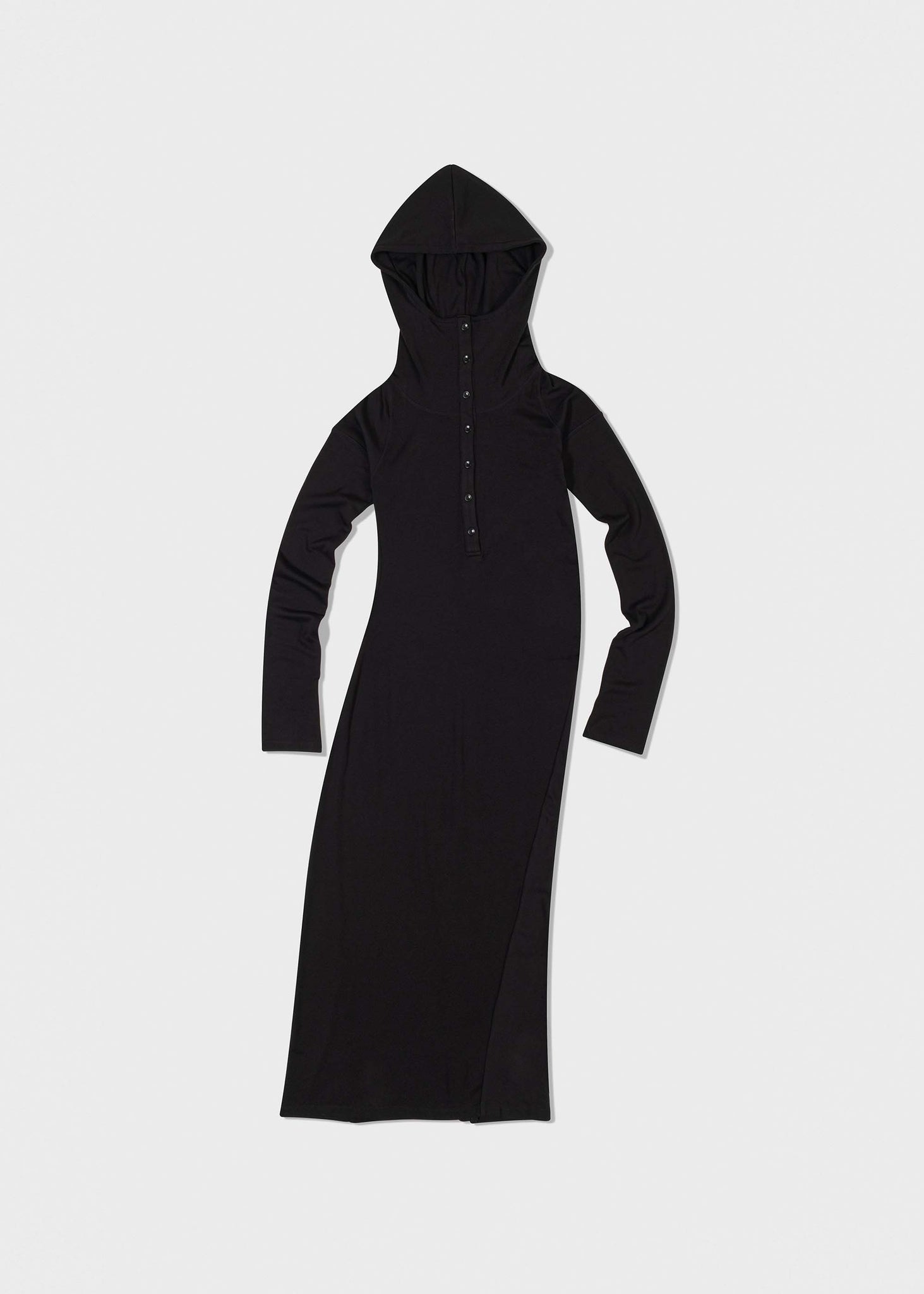 Black Maxi Hoodie Dress