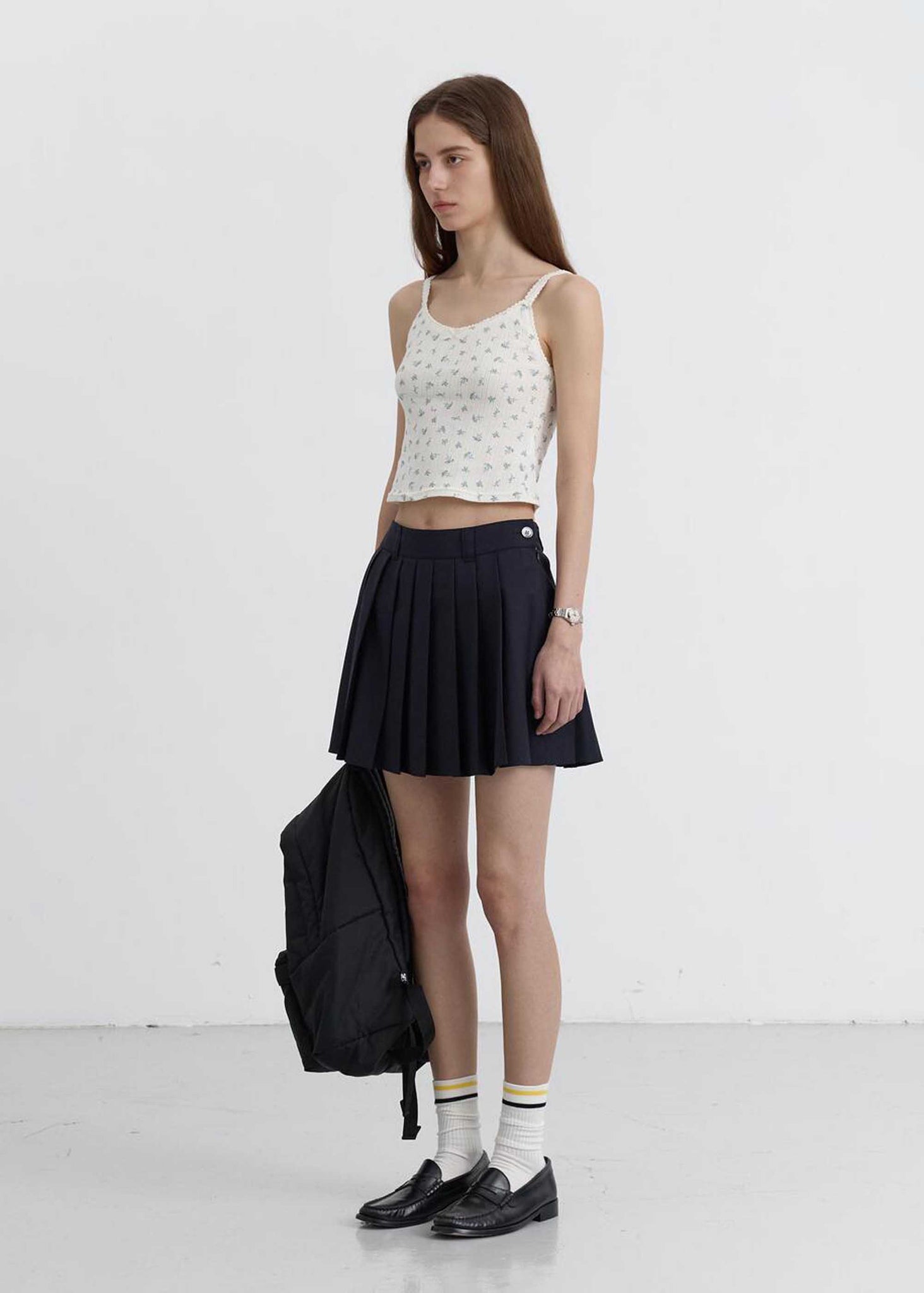 Off-White Pointelle Floral Camisole