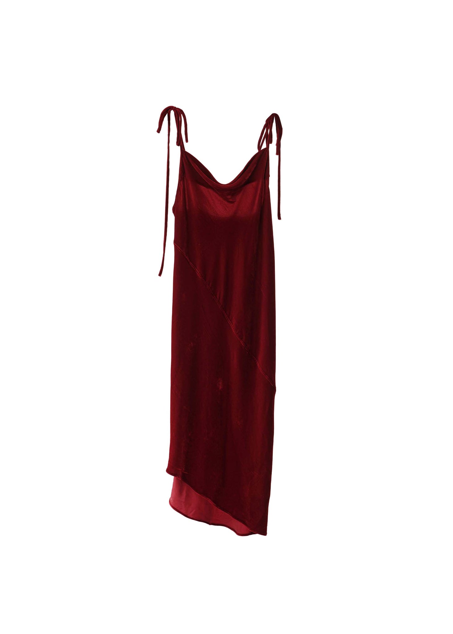 Red Bias Slip Dress