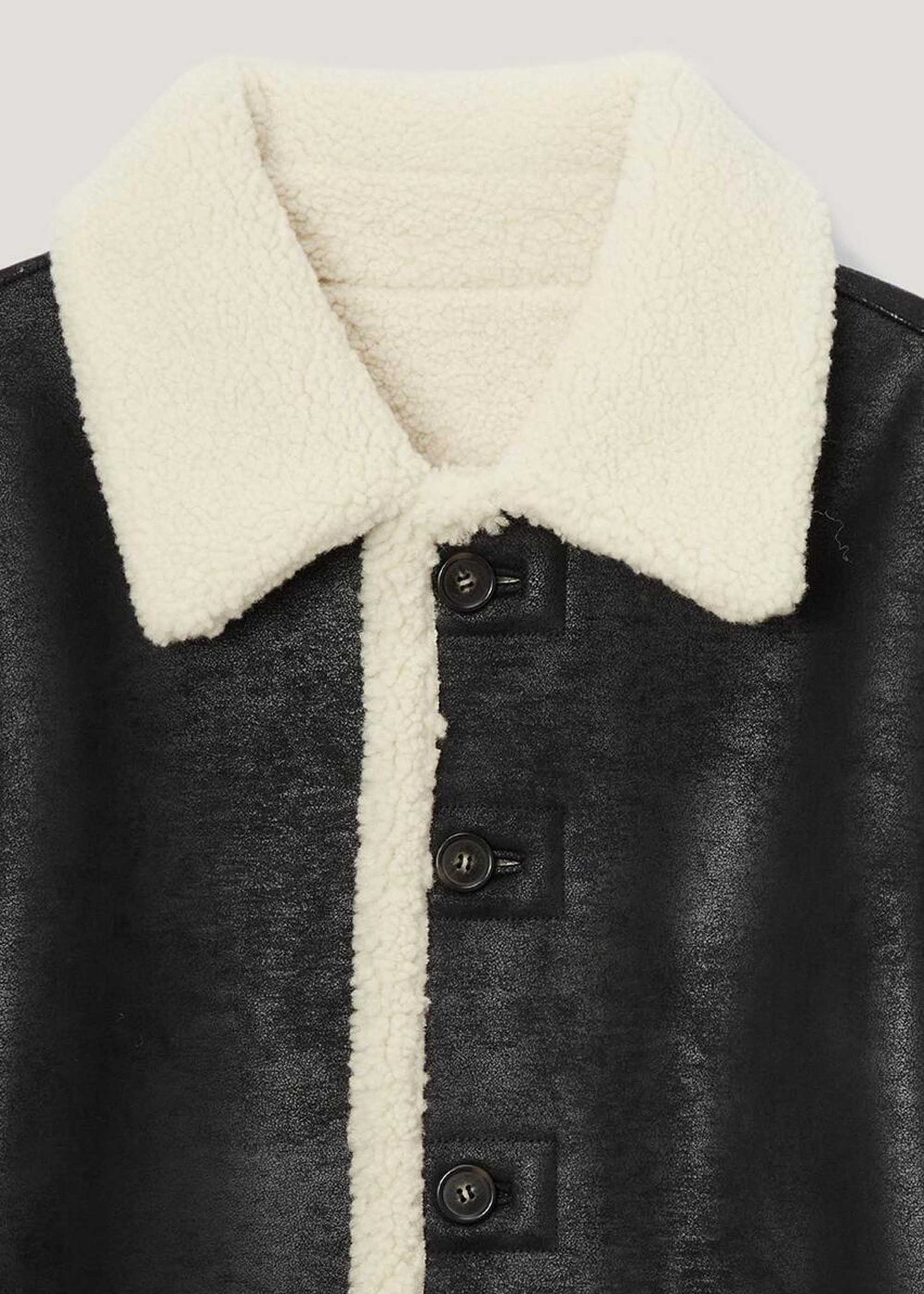 Black Reversible Shearling Jacket