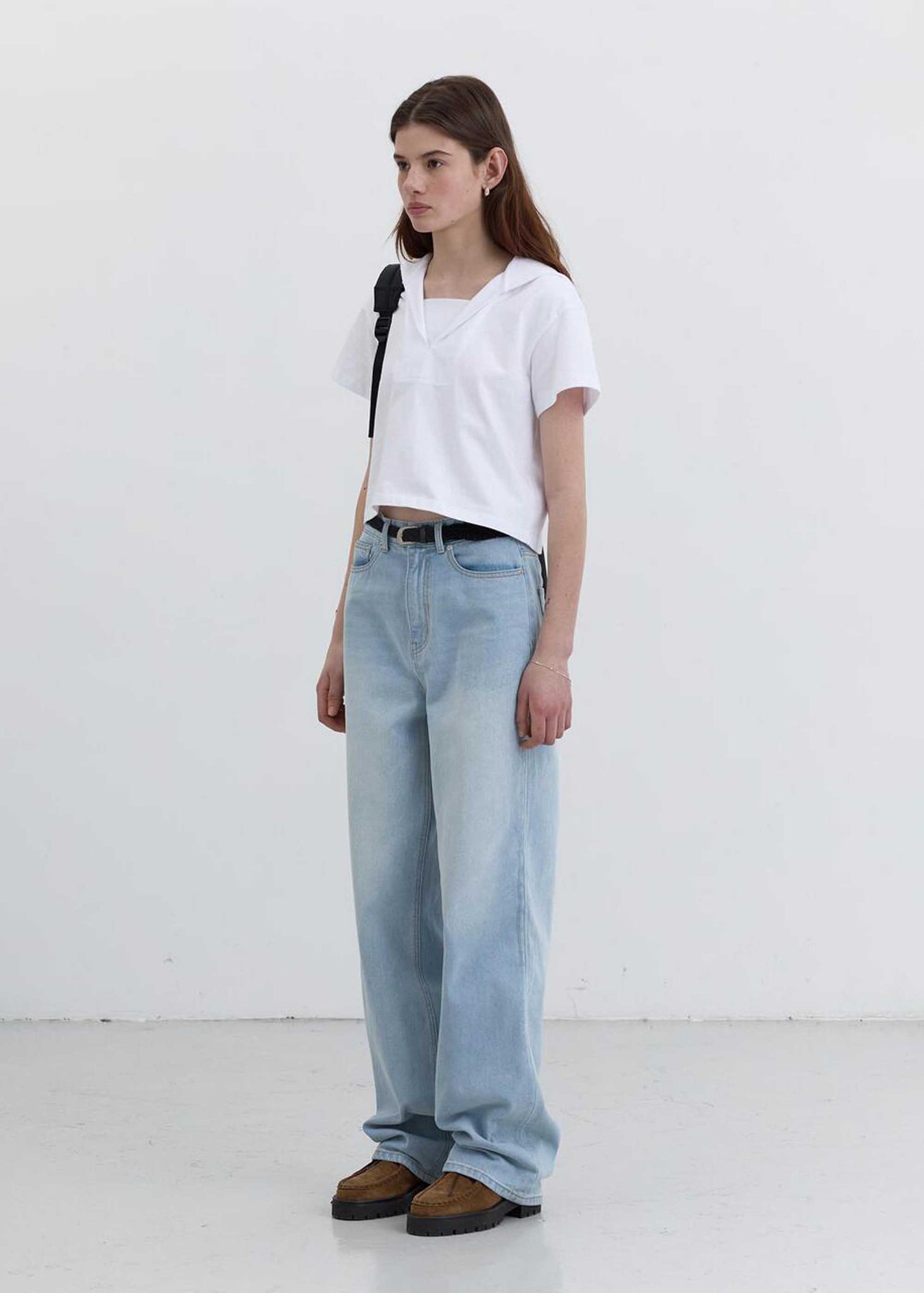 Light Blue Relaxed Wide-Leg Jean