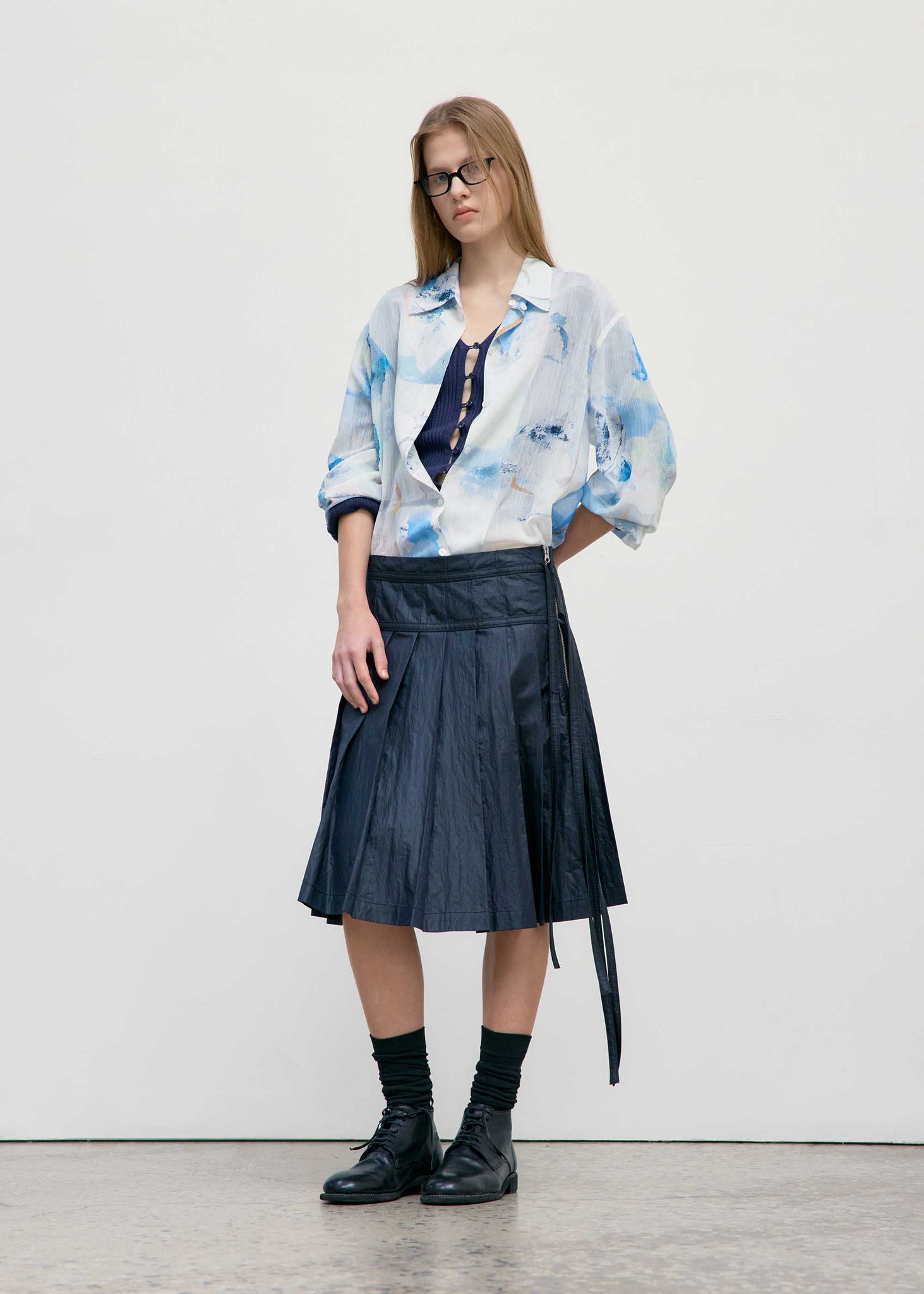 Blue Boriana x LOW CLASSIC Printed Shirt