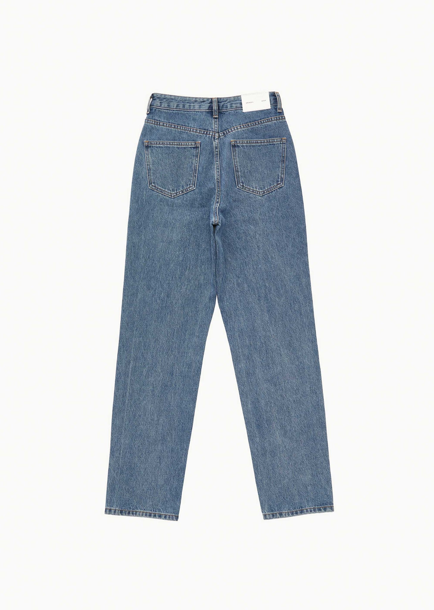 Mid Blue Straight Fit Denim Pants