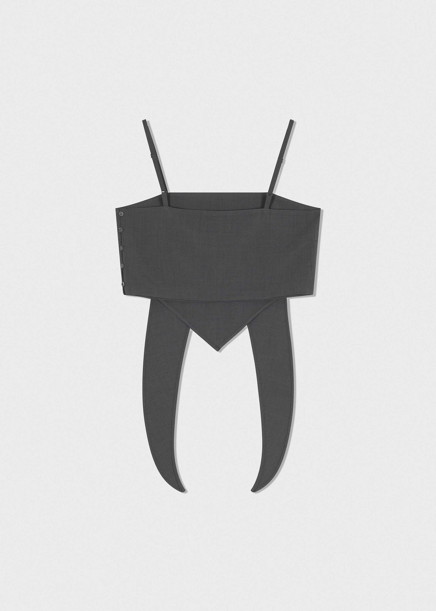 Grey Draped Camisole Top