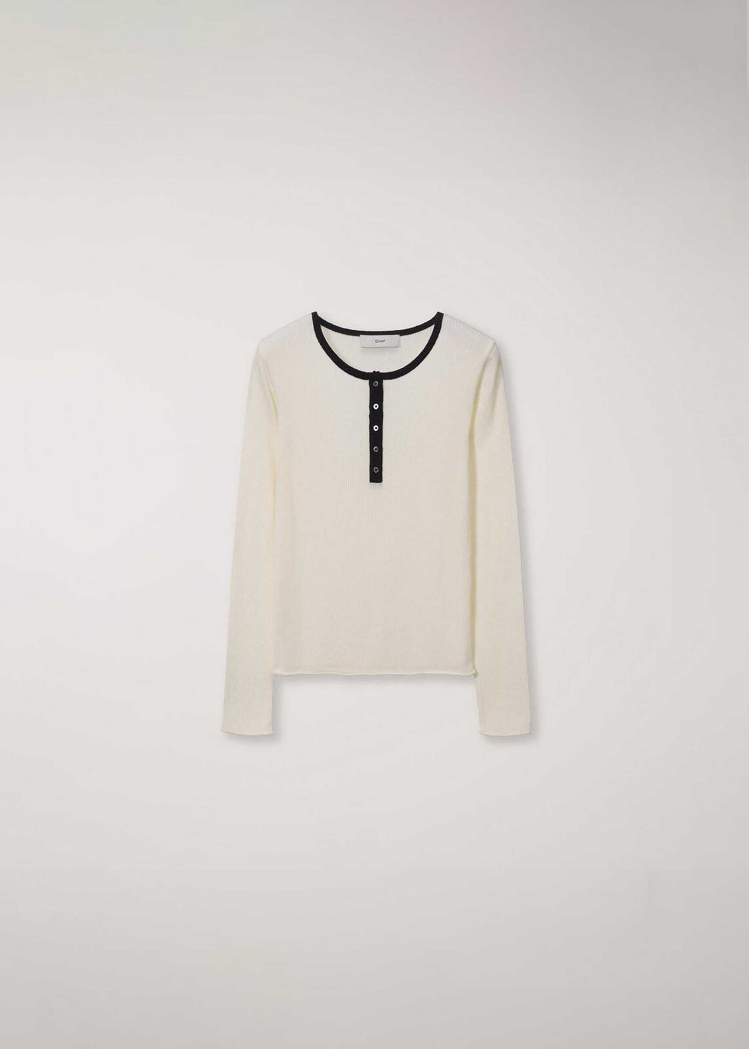 Off-White Rib-Knit Henley