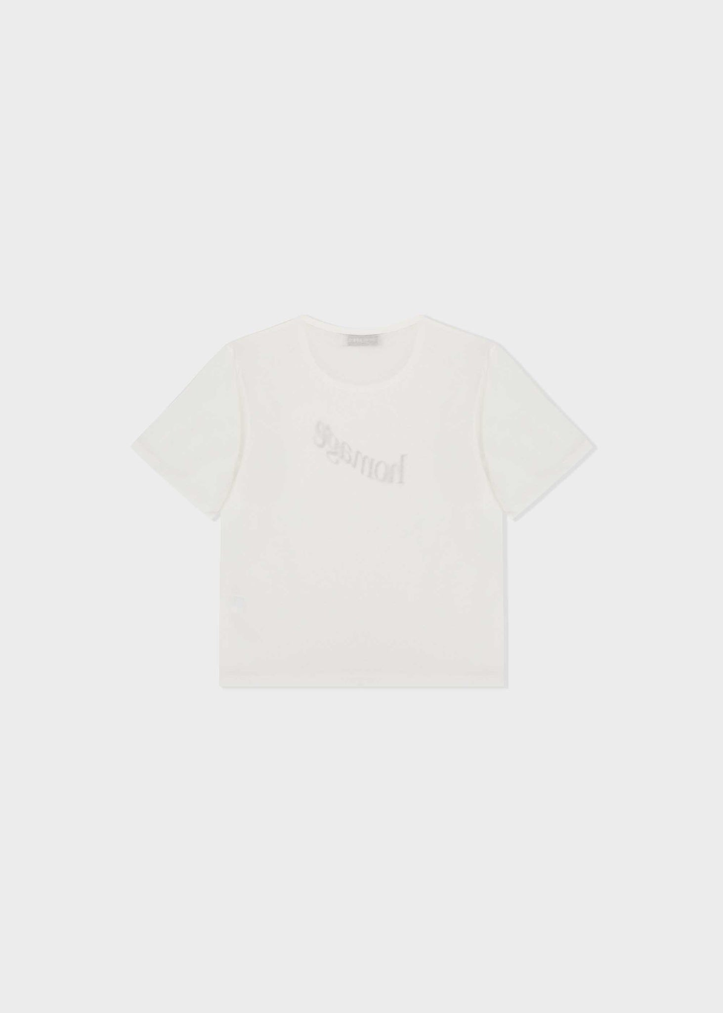 White ‘Homage’ Cropped T-Shirt