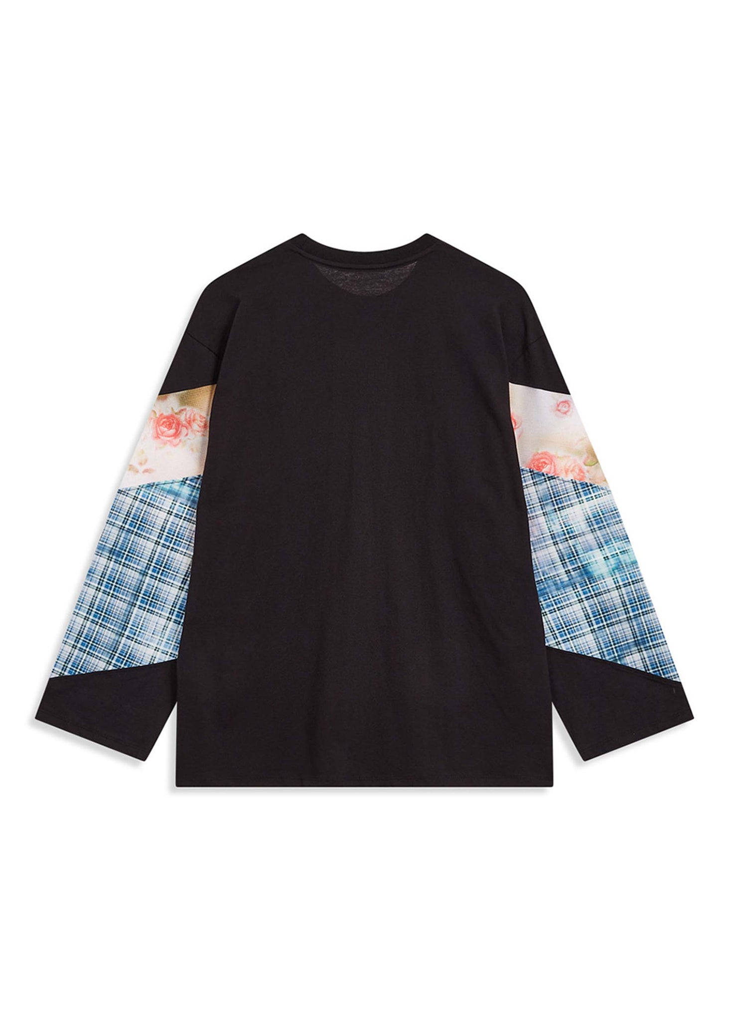 Black Panelled Longsleeve T-Shirt