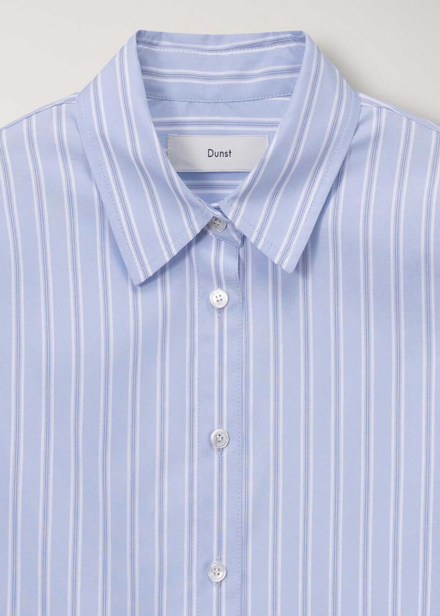 Blue Striped Two-Way Button-Up Shirt