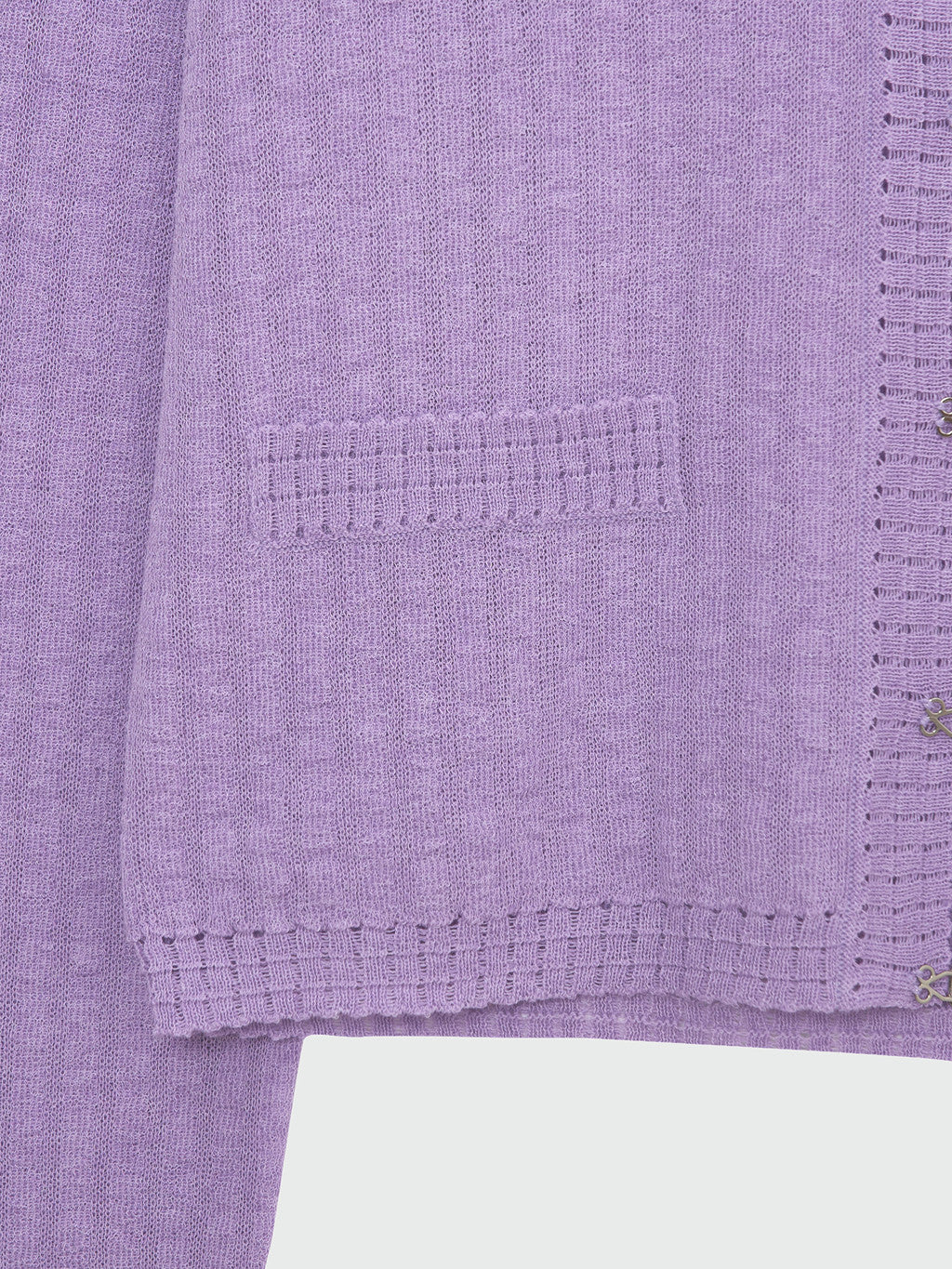 Lavender Stripe Knit Cardigan