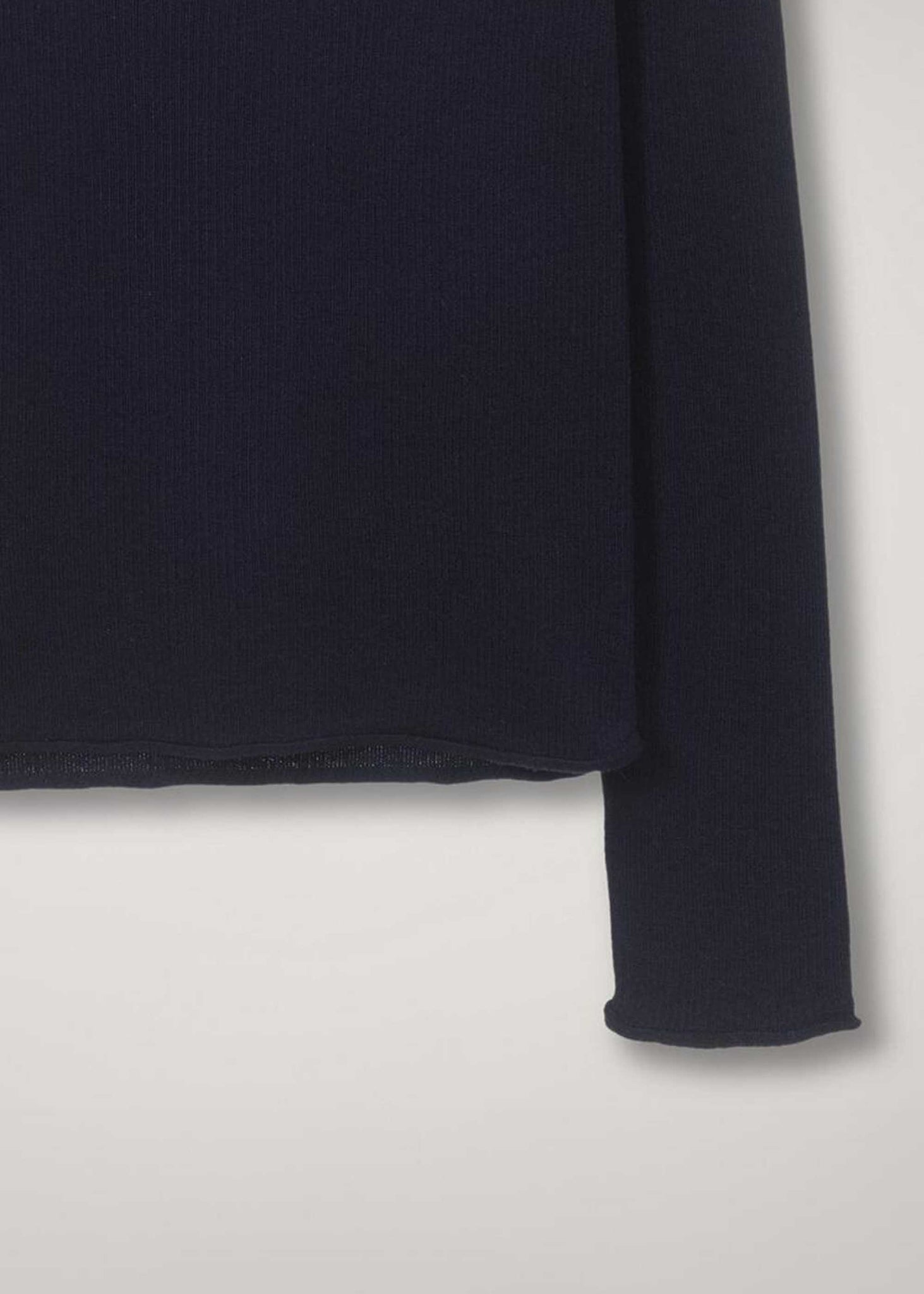 Black Rib-Knit Henley