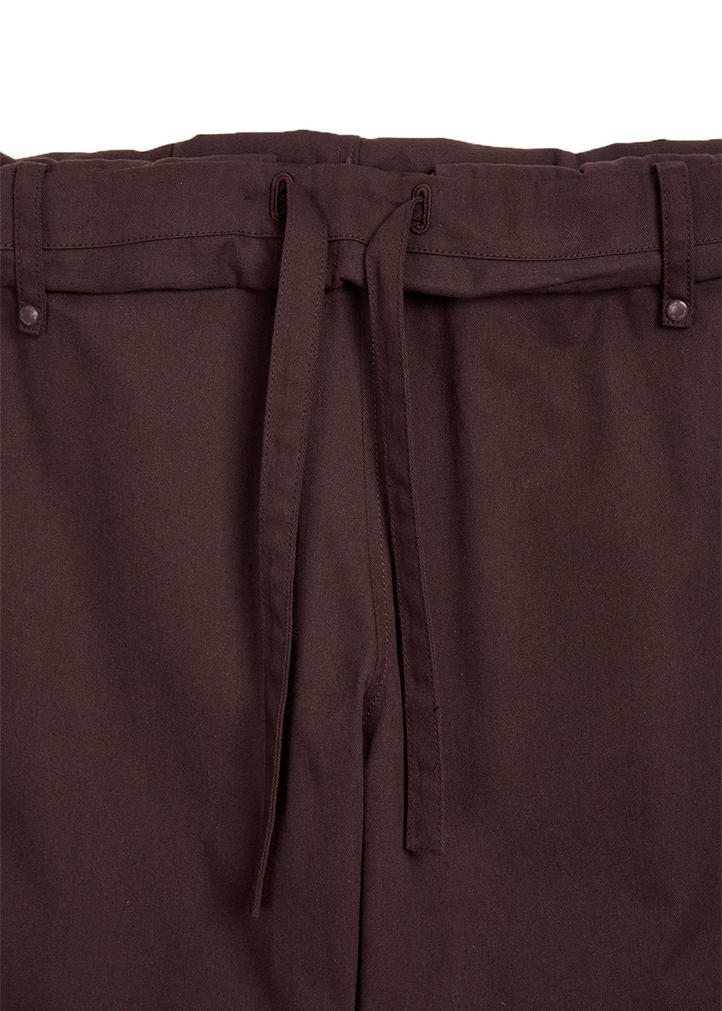 Burgundy Rolled Waist Cargo Pants