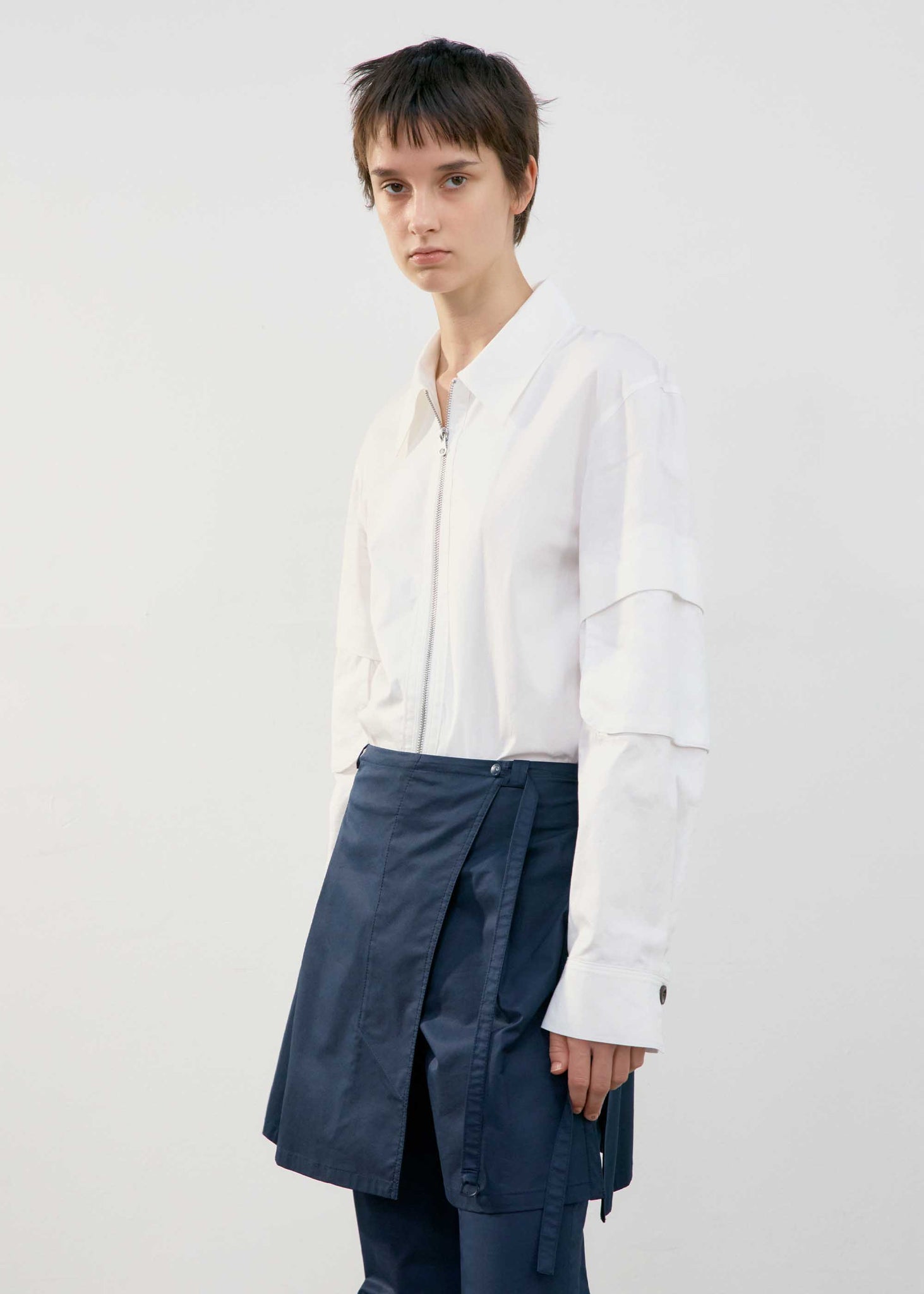 Black Wrap Skirt Trouser