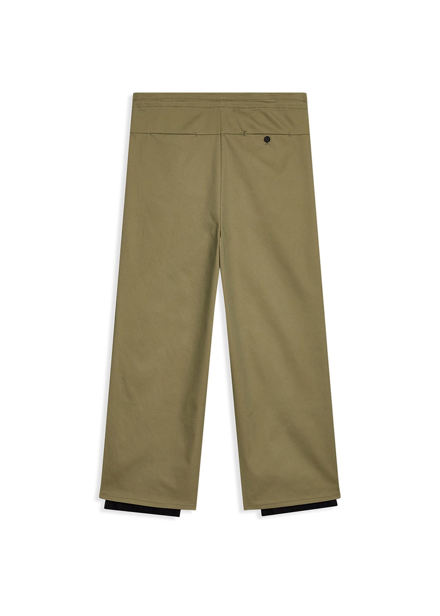 Black and Khaki Relaxed Faux Trousers