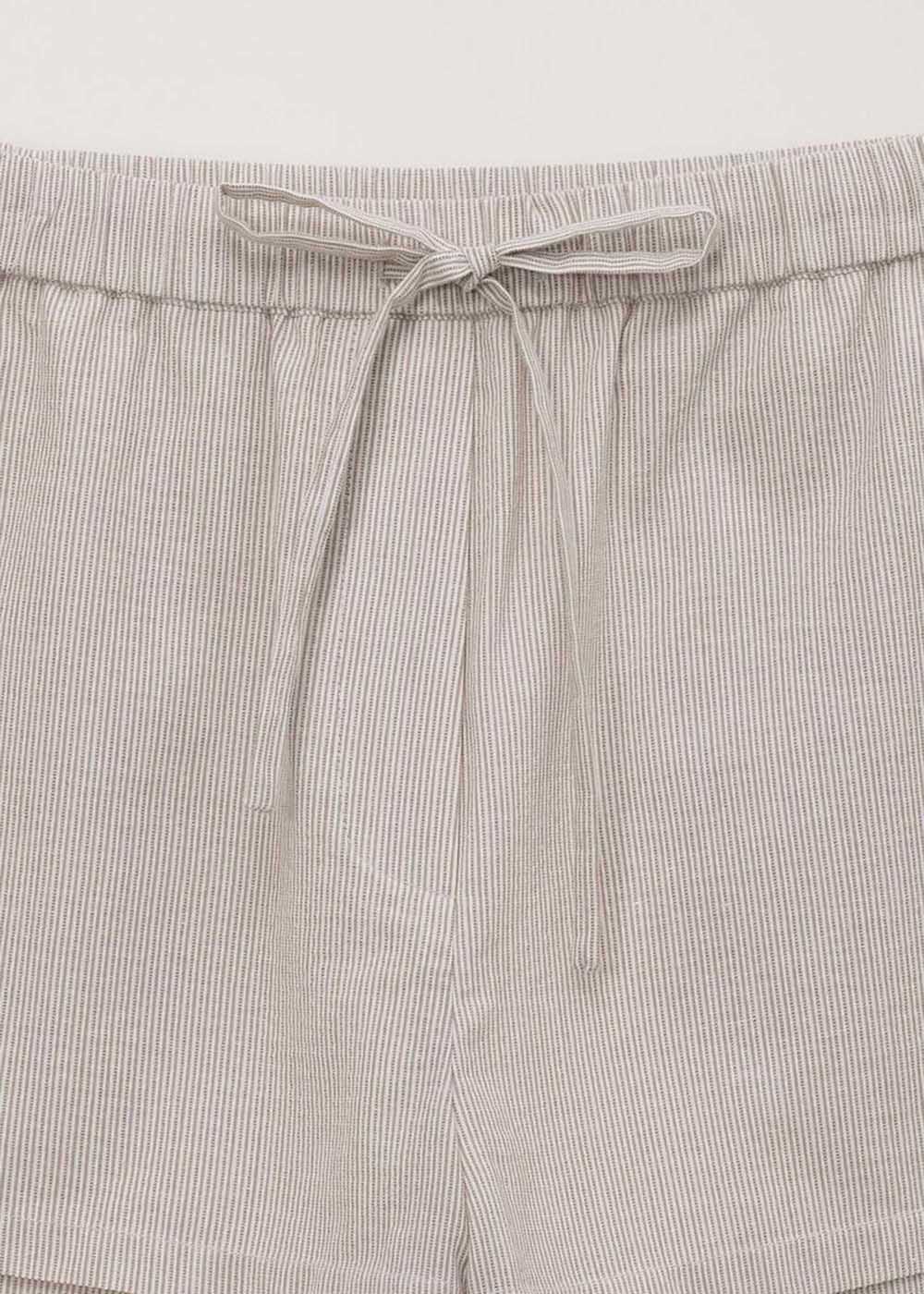 Beige Band Shorts