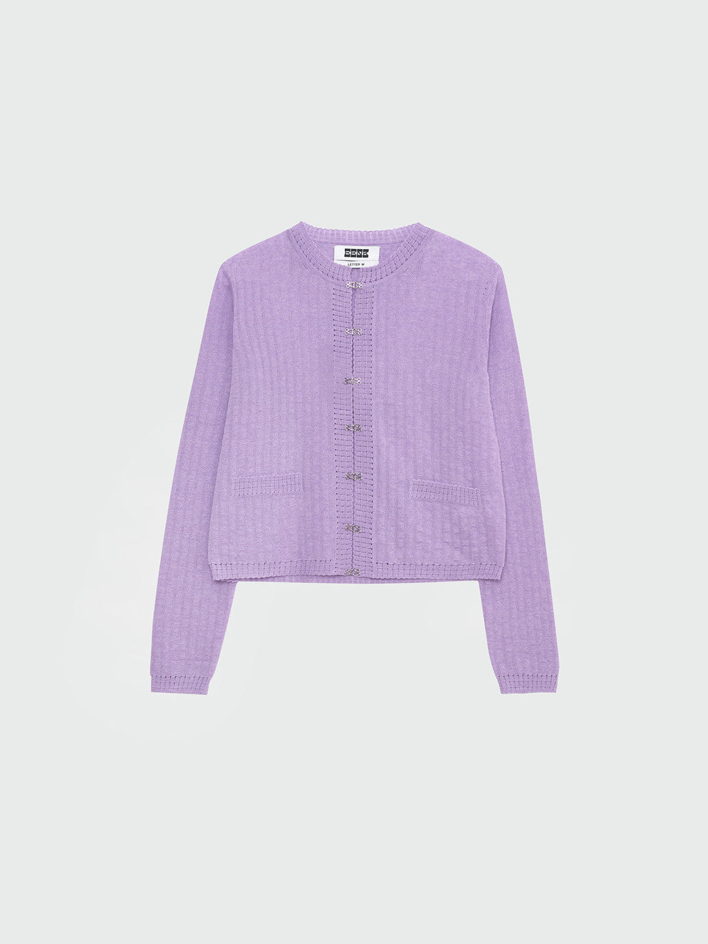 Lavender Stripe Knit Cardigan