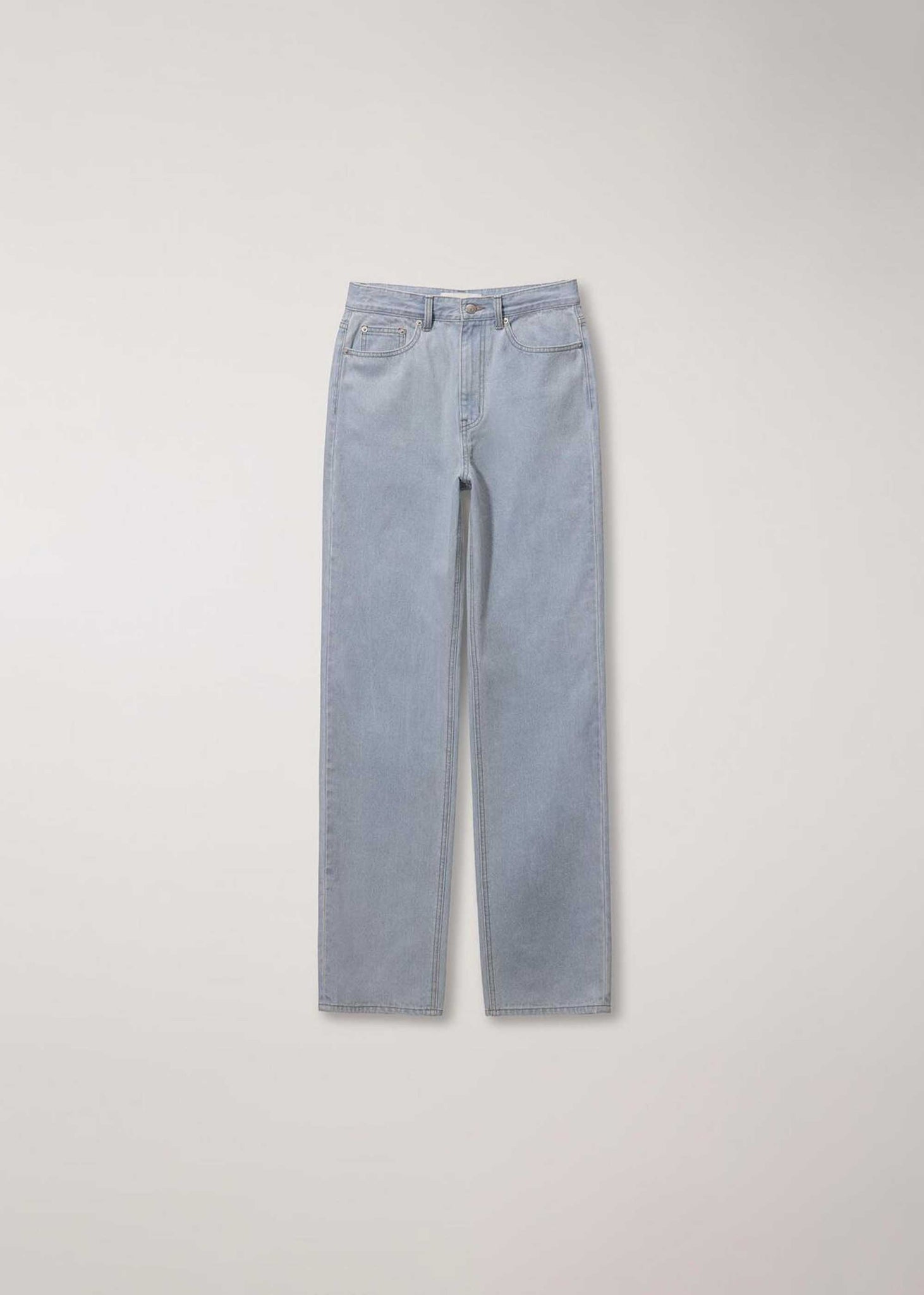Light Blue Straight-Cut Jeans