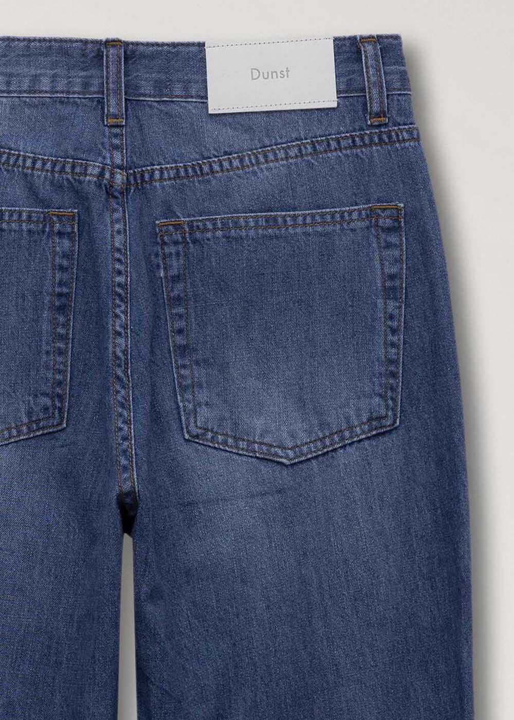 Navy Straight-Cut Jeans