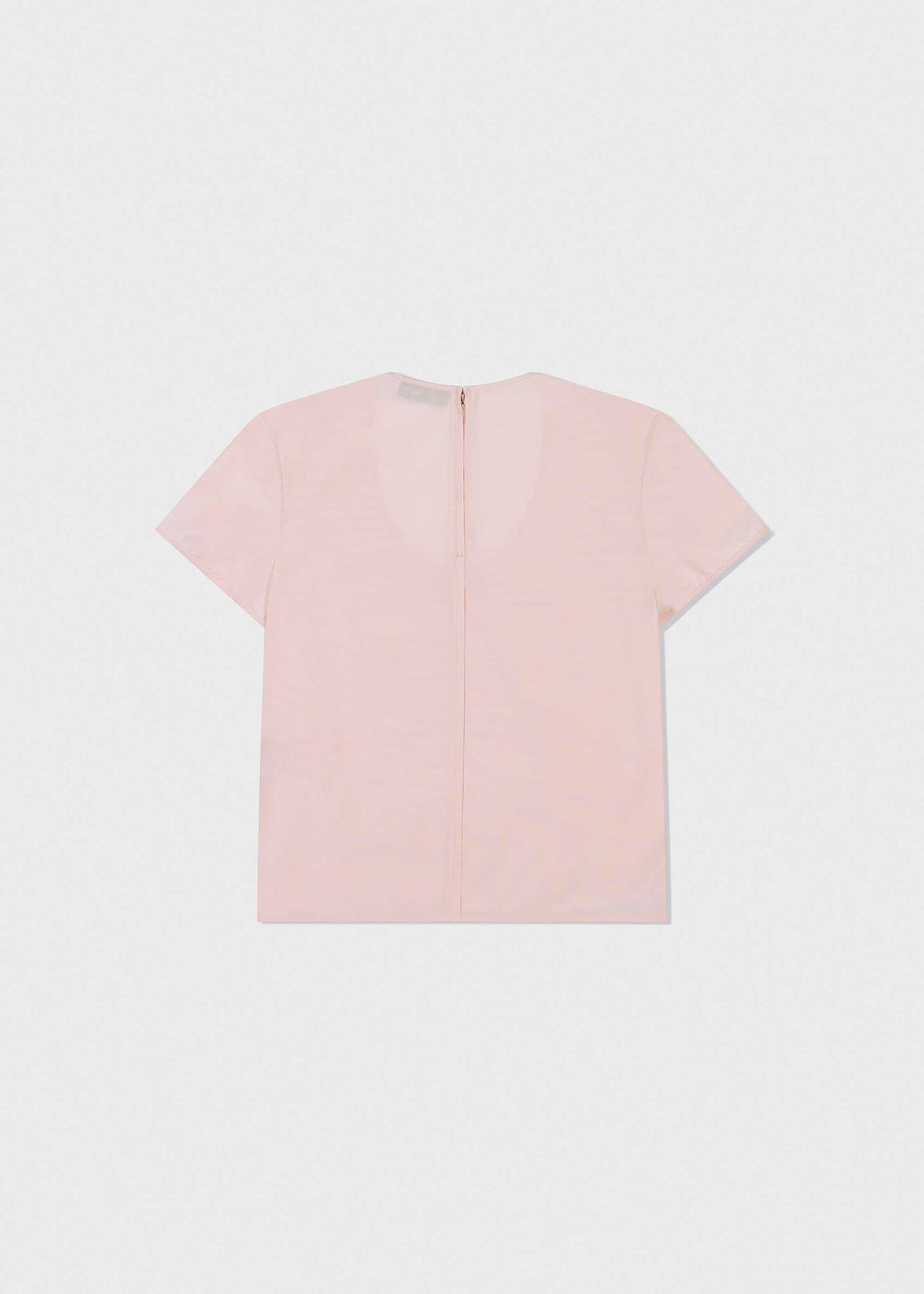 Light Pink U-Neck Shortsleeve Top
