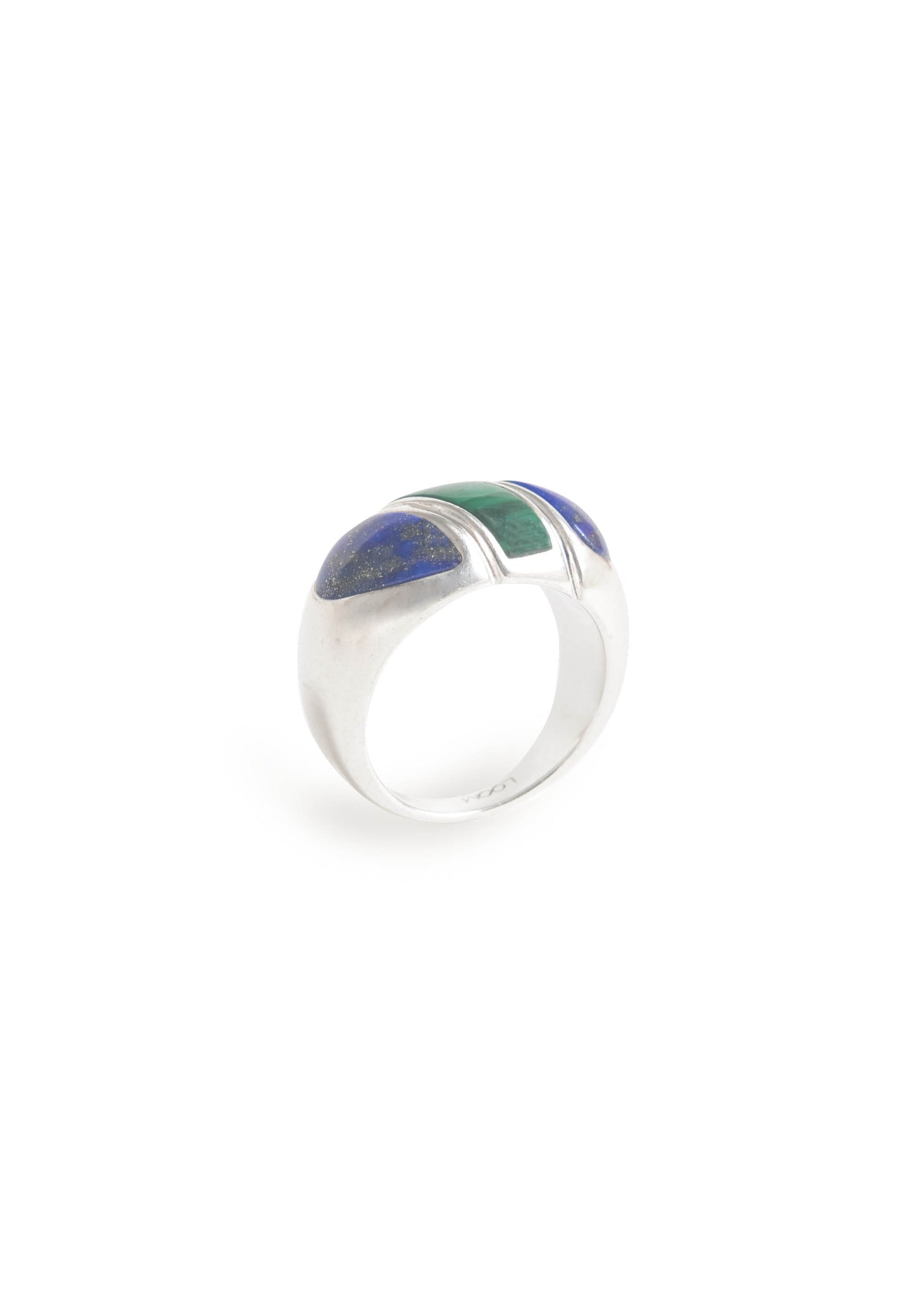 Blue & Green Multi-Stone Crease Ring