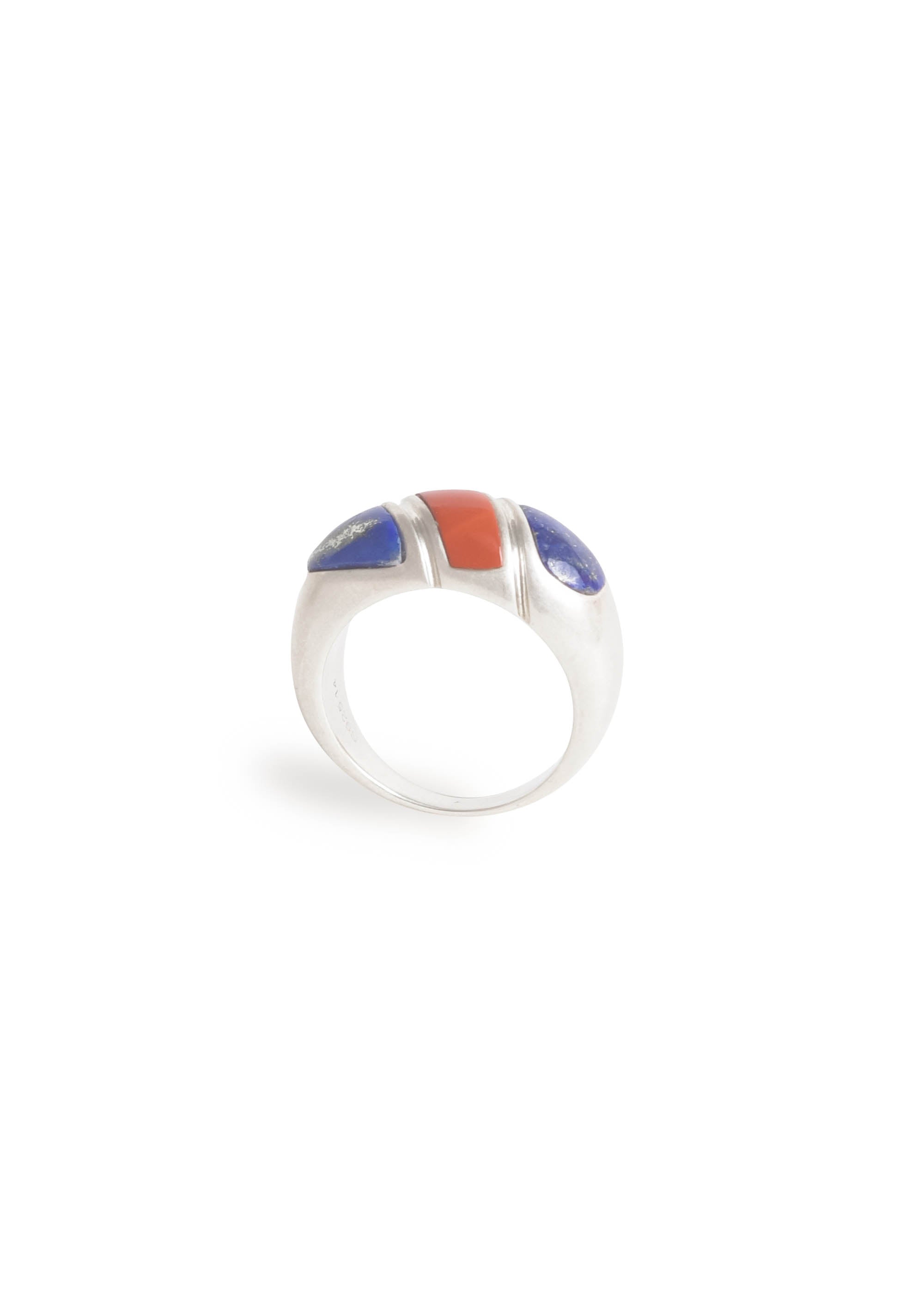 LOOM: Red & Blue Multi-Stone Crease Ring | 157Moments