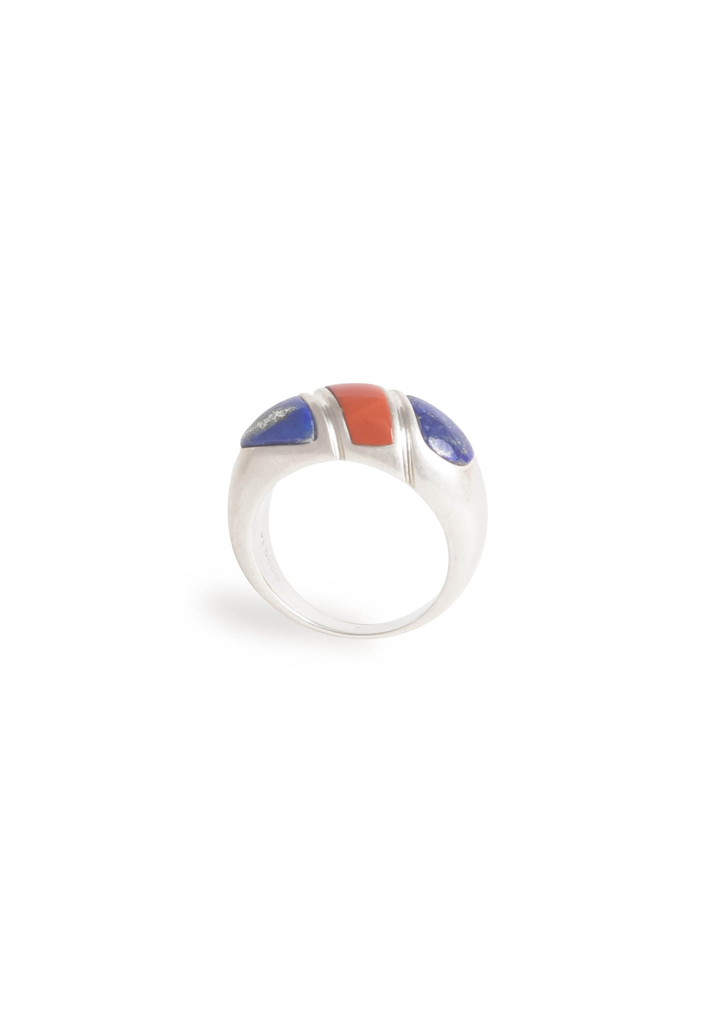 Red & Blue Multi-Stone Crease Ring