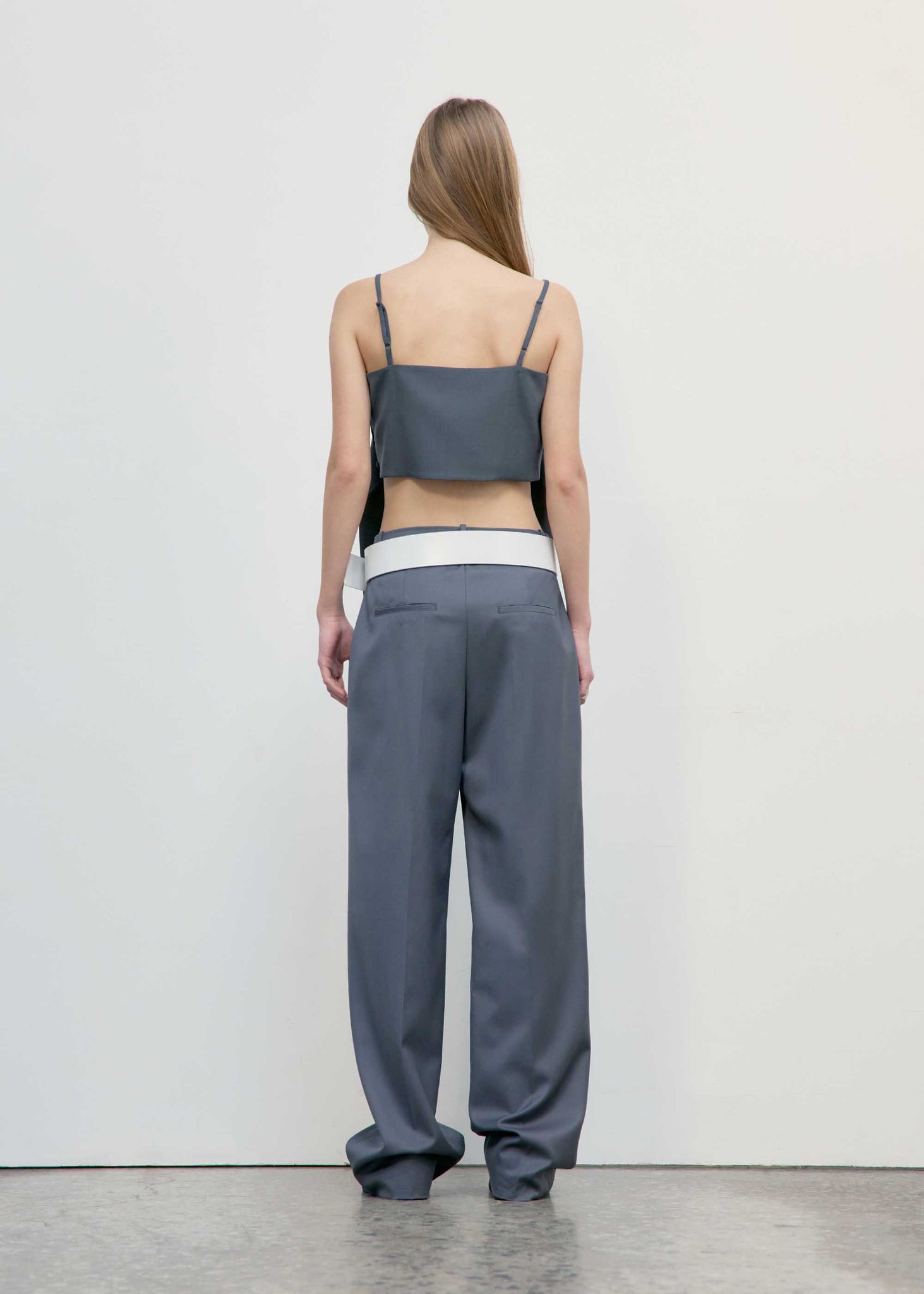 Grey Draped Camisole Top