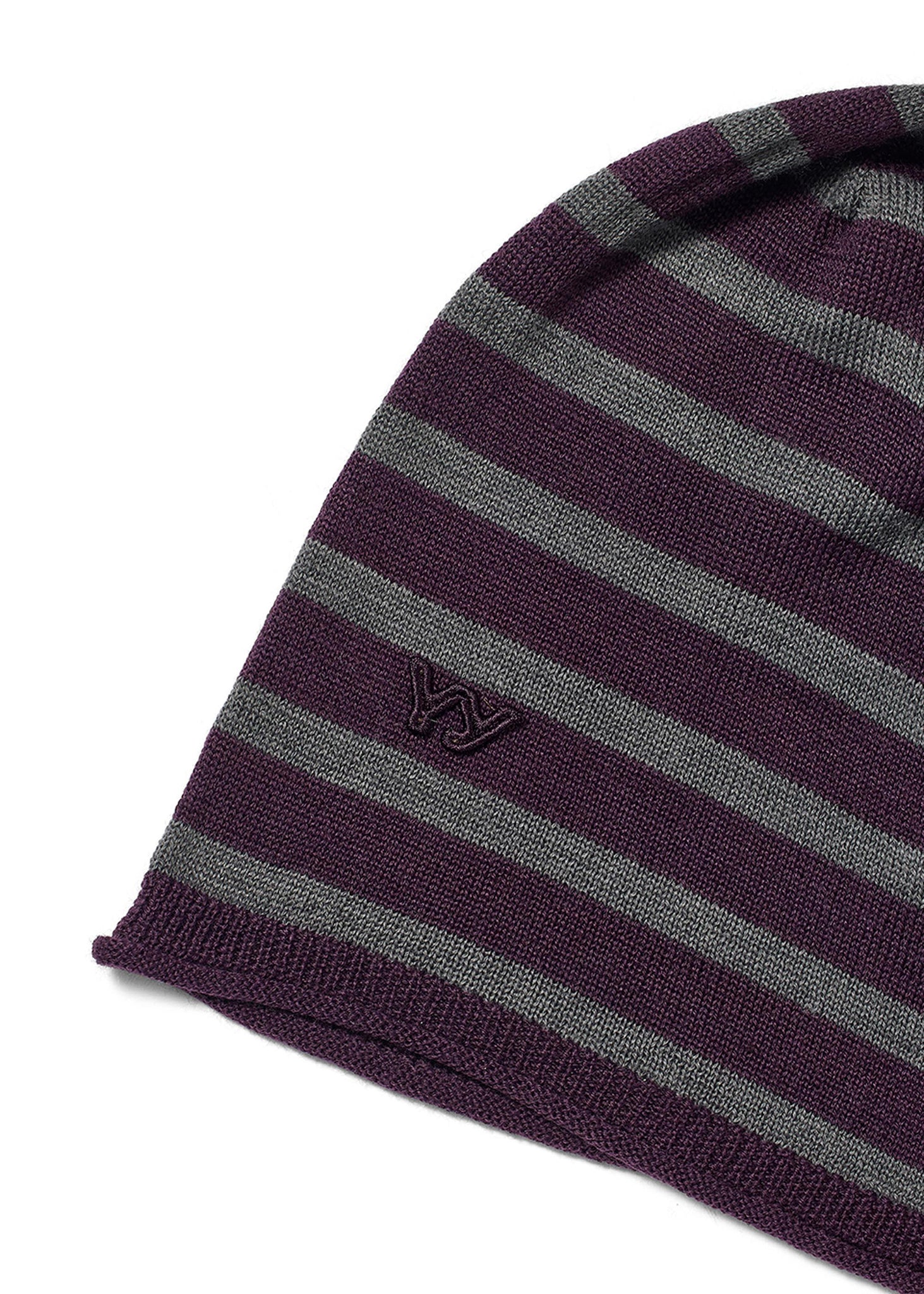 Grey Striped Beanie