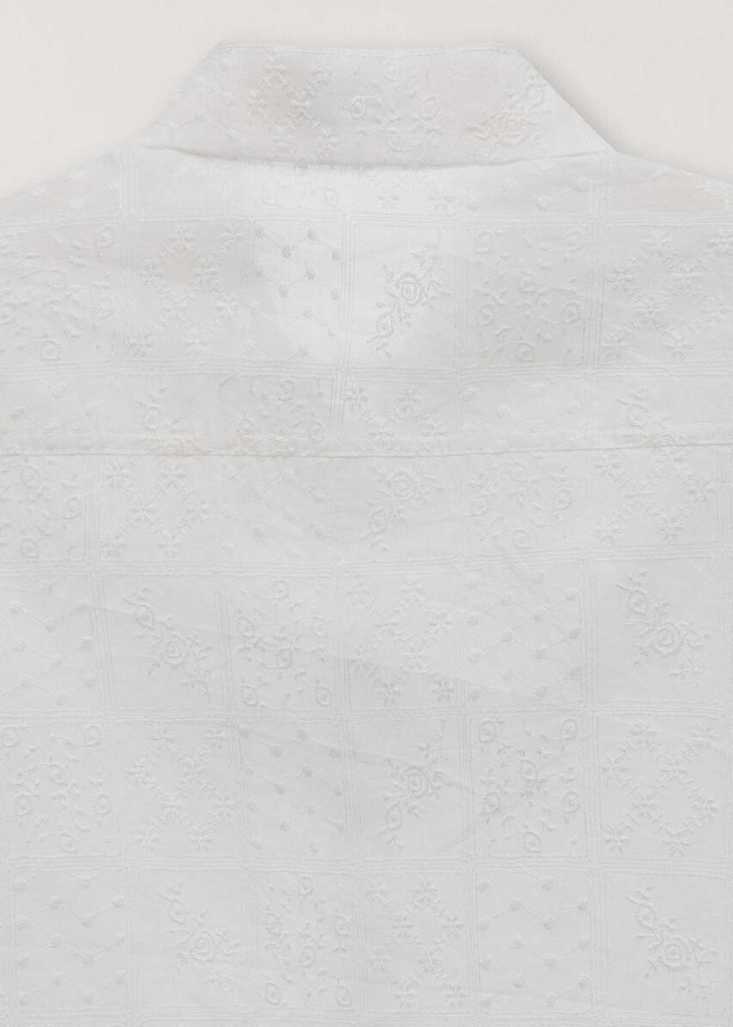 White Shortsleeve Lace Shirt