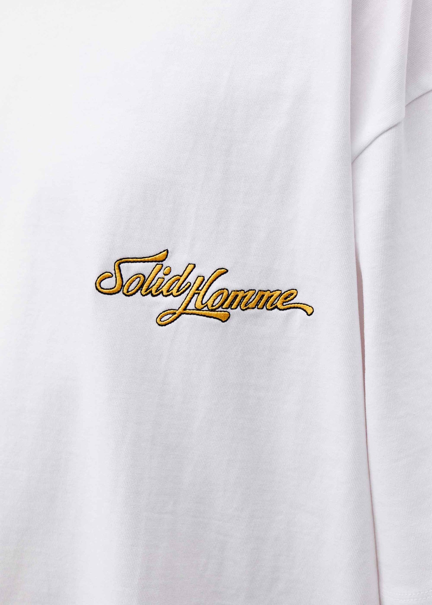 White Embroidered Terry T-Shirt