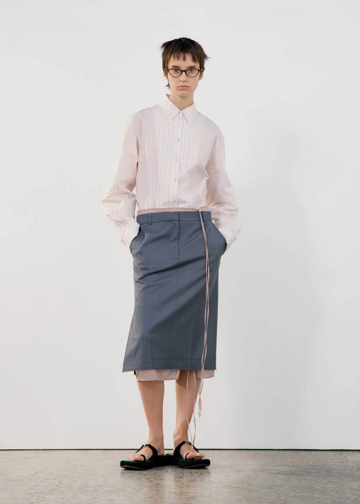 Pink Striped Oversized Shirt