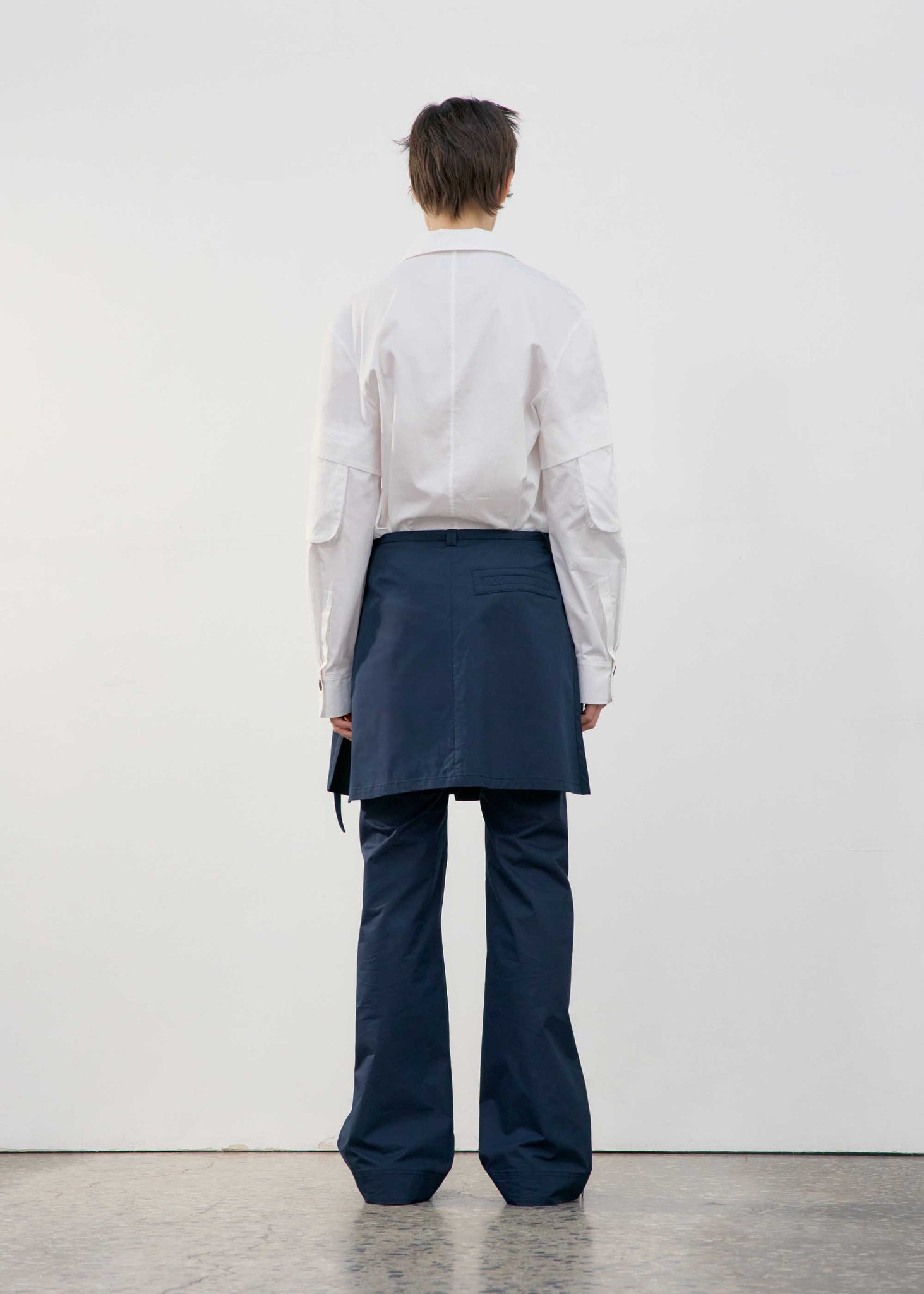 Black Wrap Skirt Trouser