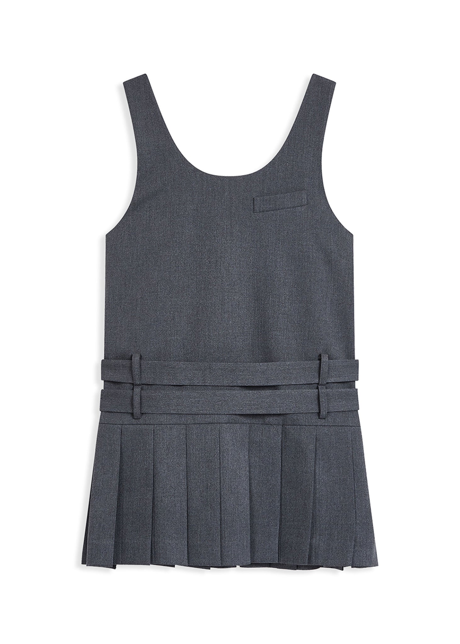 Grey Belted Mini Dress