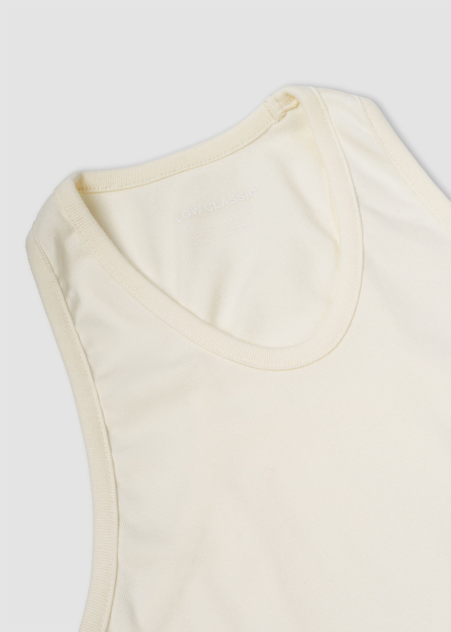 Cream Cut-out Tank Top