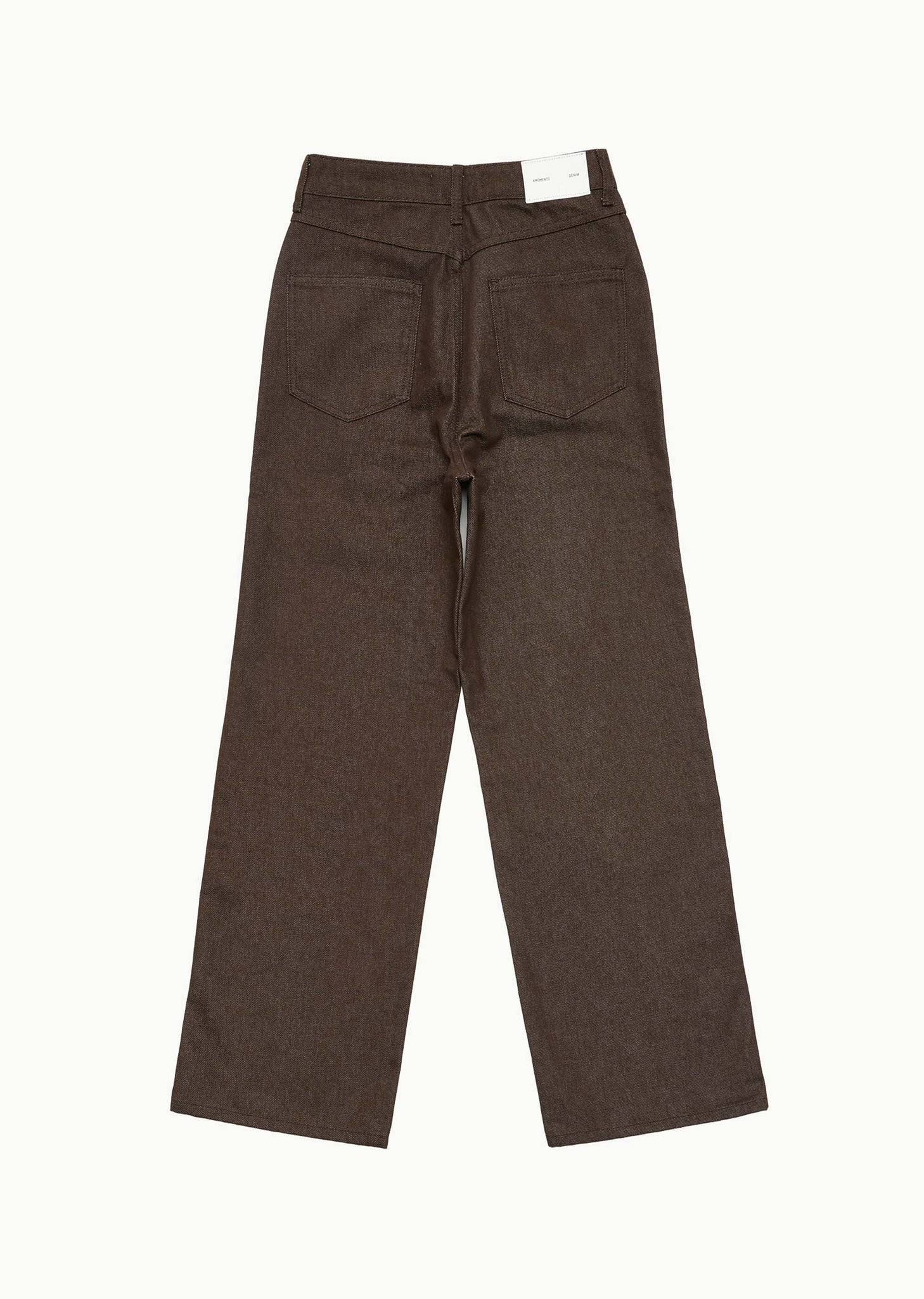 Brown Raw Denim Pants