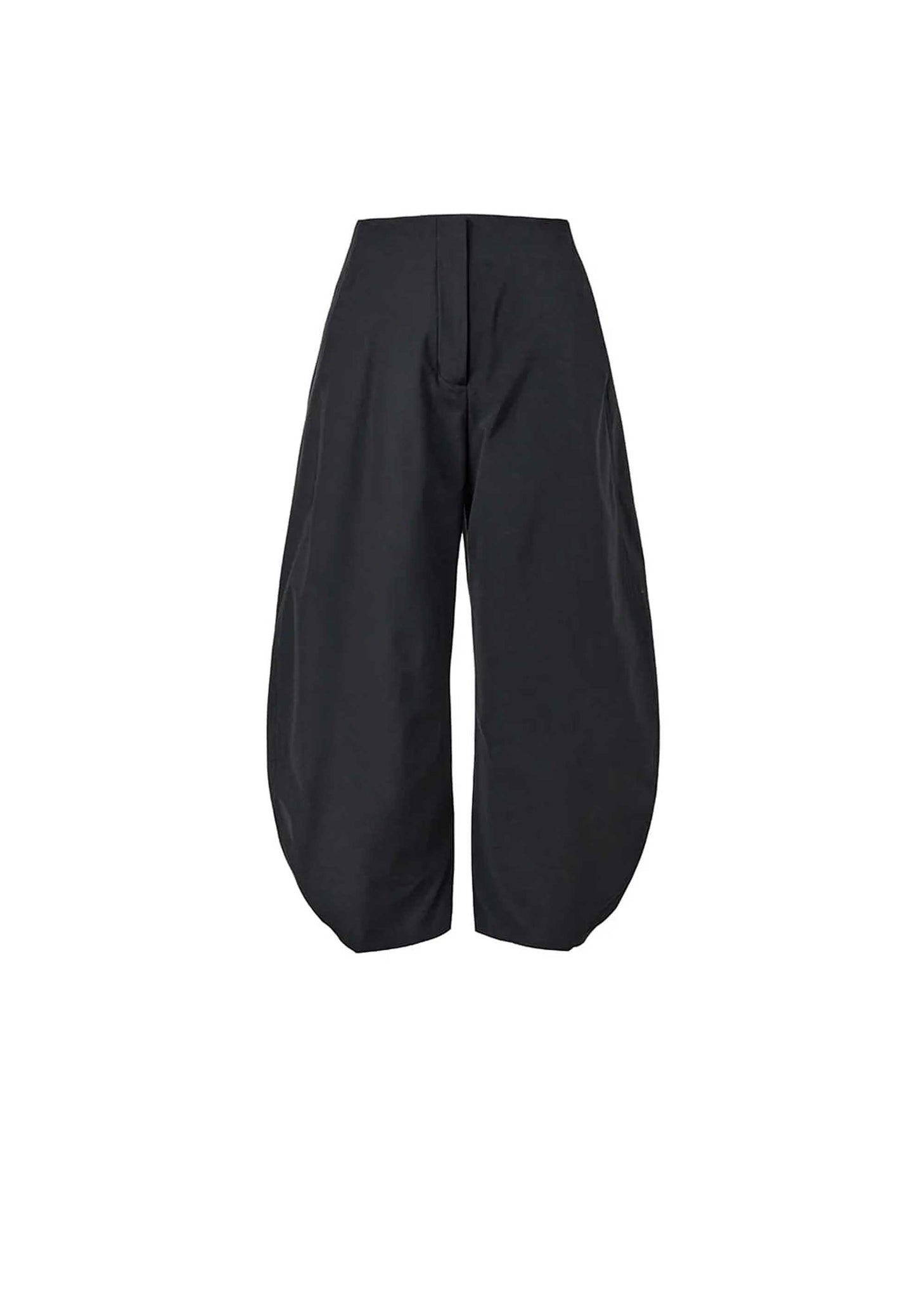 Black Curved Silhouette Pants