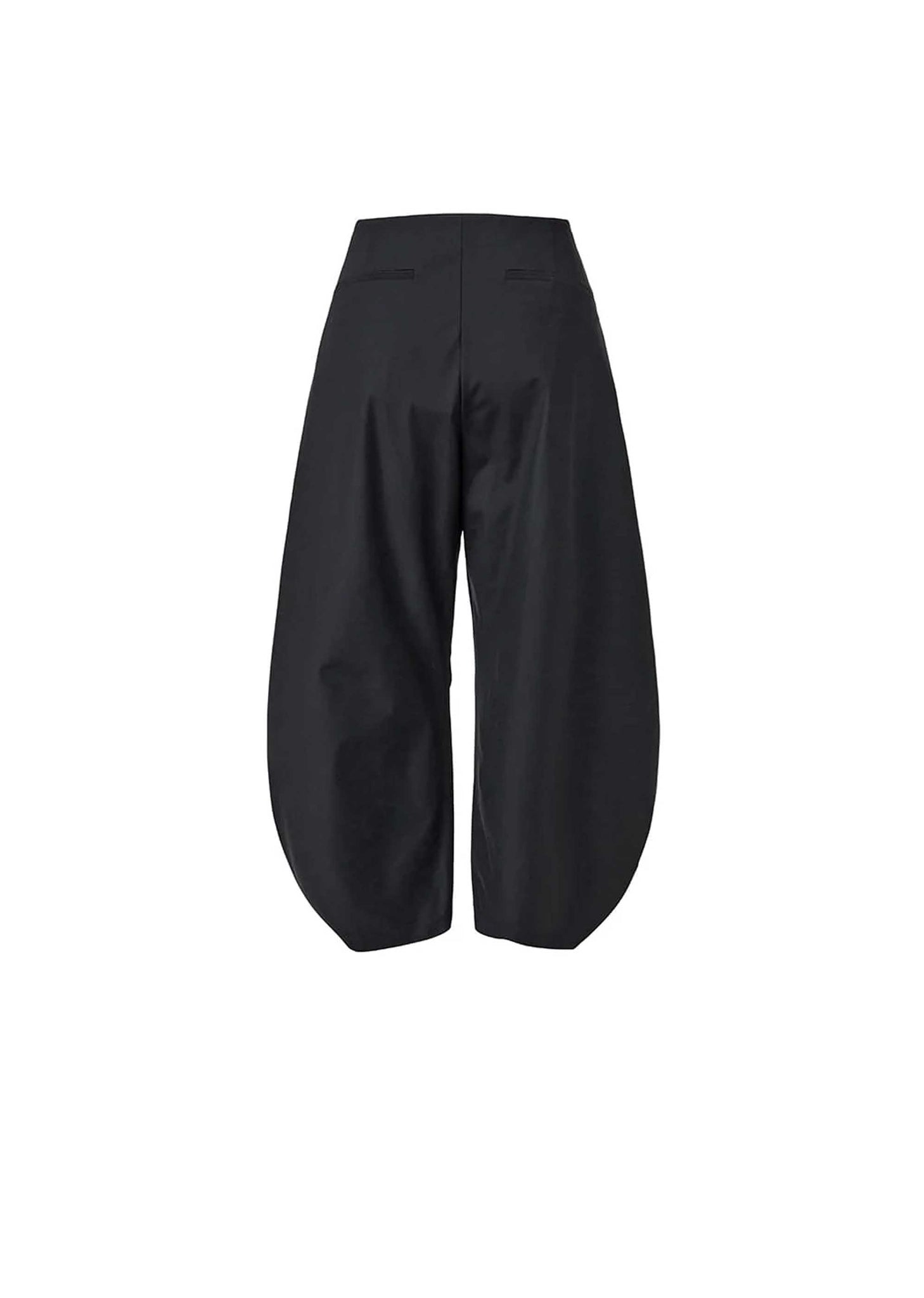 Black Curved Silhouette Pants