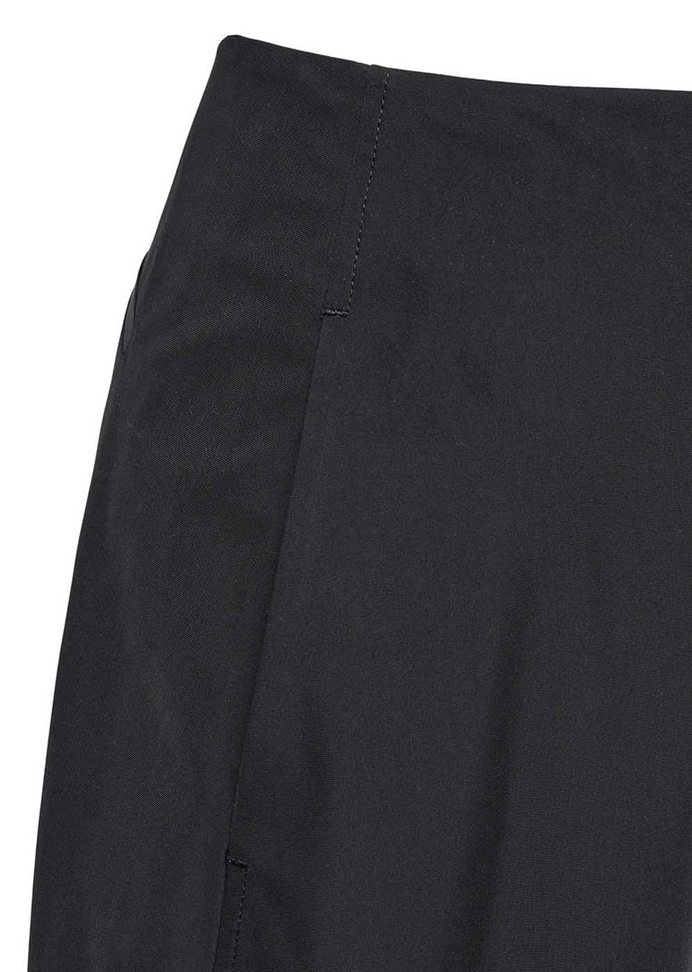 Black Curved Silhouette Pants
