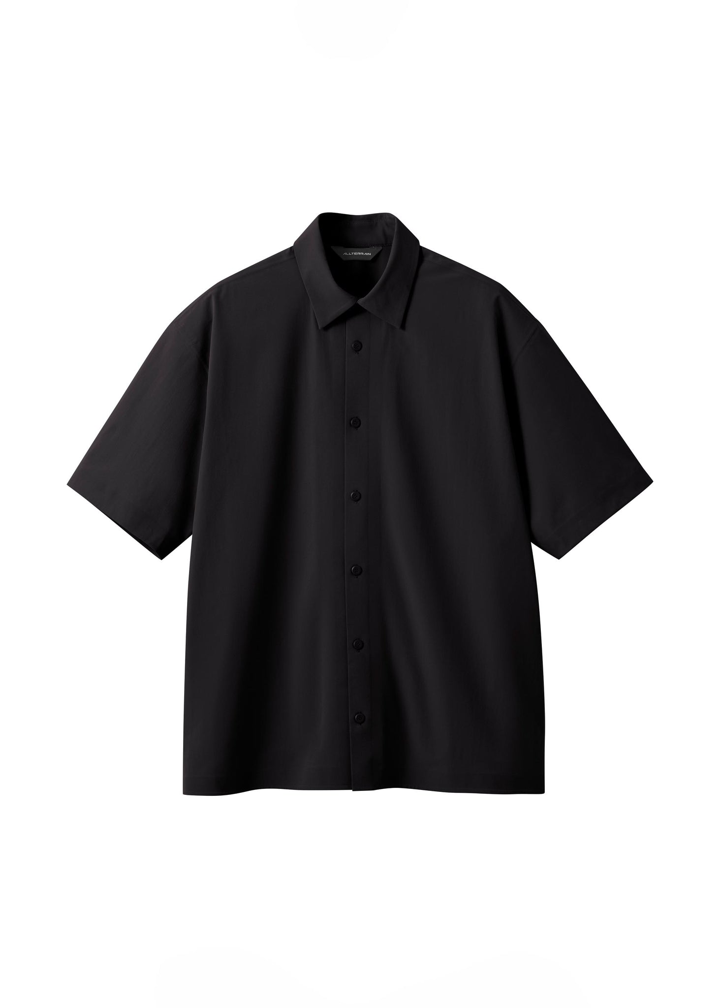 Black Airflow Half-Sleeve Shirt