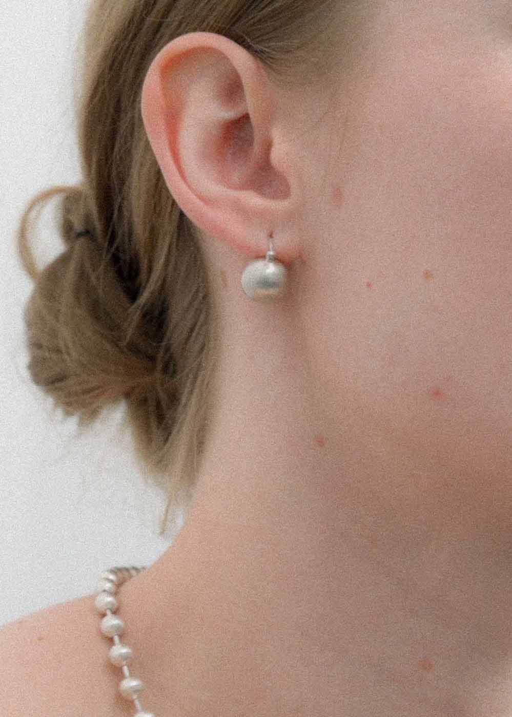 Silver Bead Earrings