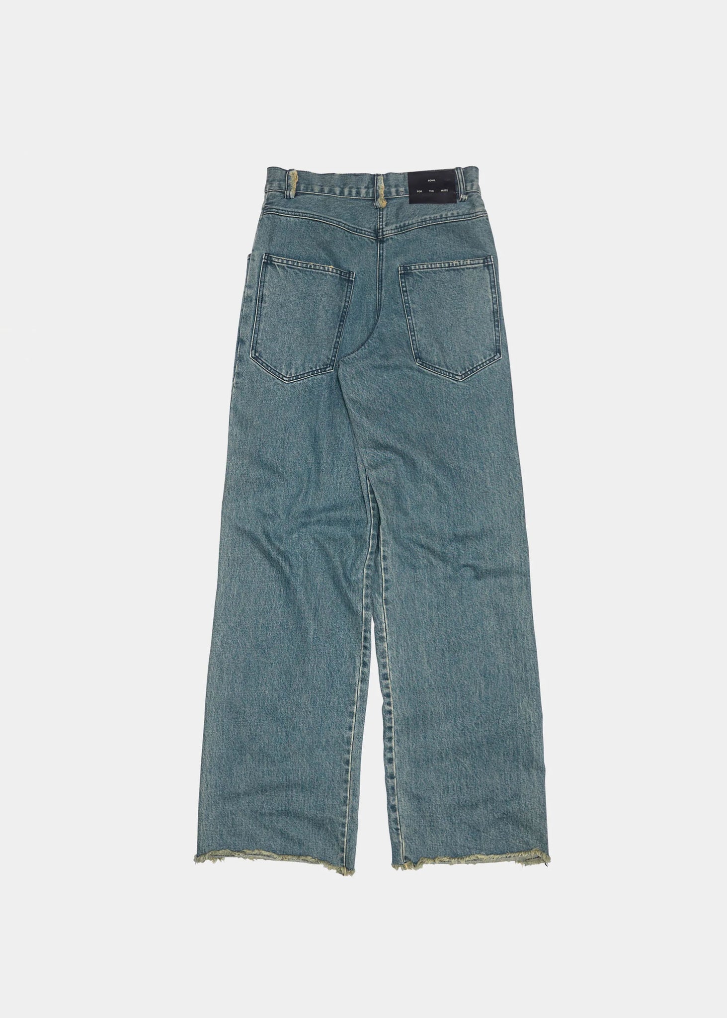 Faded Blue Pleated Jeans