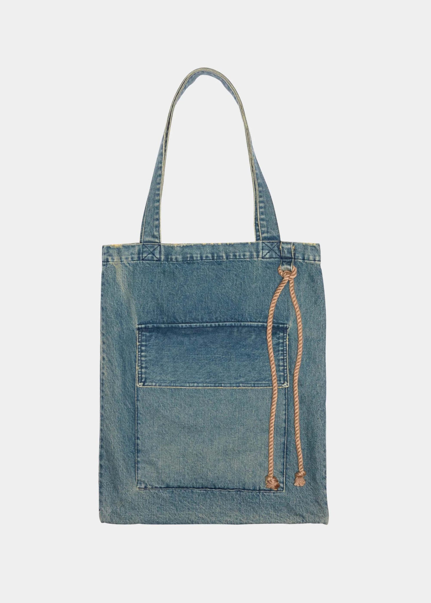 Faded Blue Denim Tote Bag