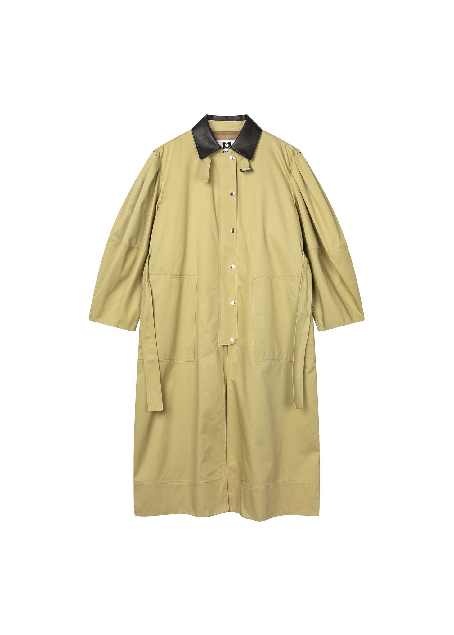 Tan Ruched Trench Coat