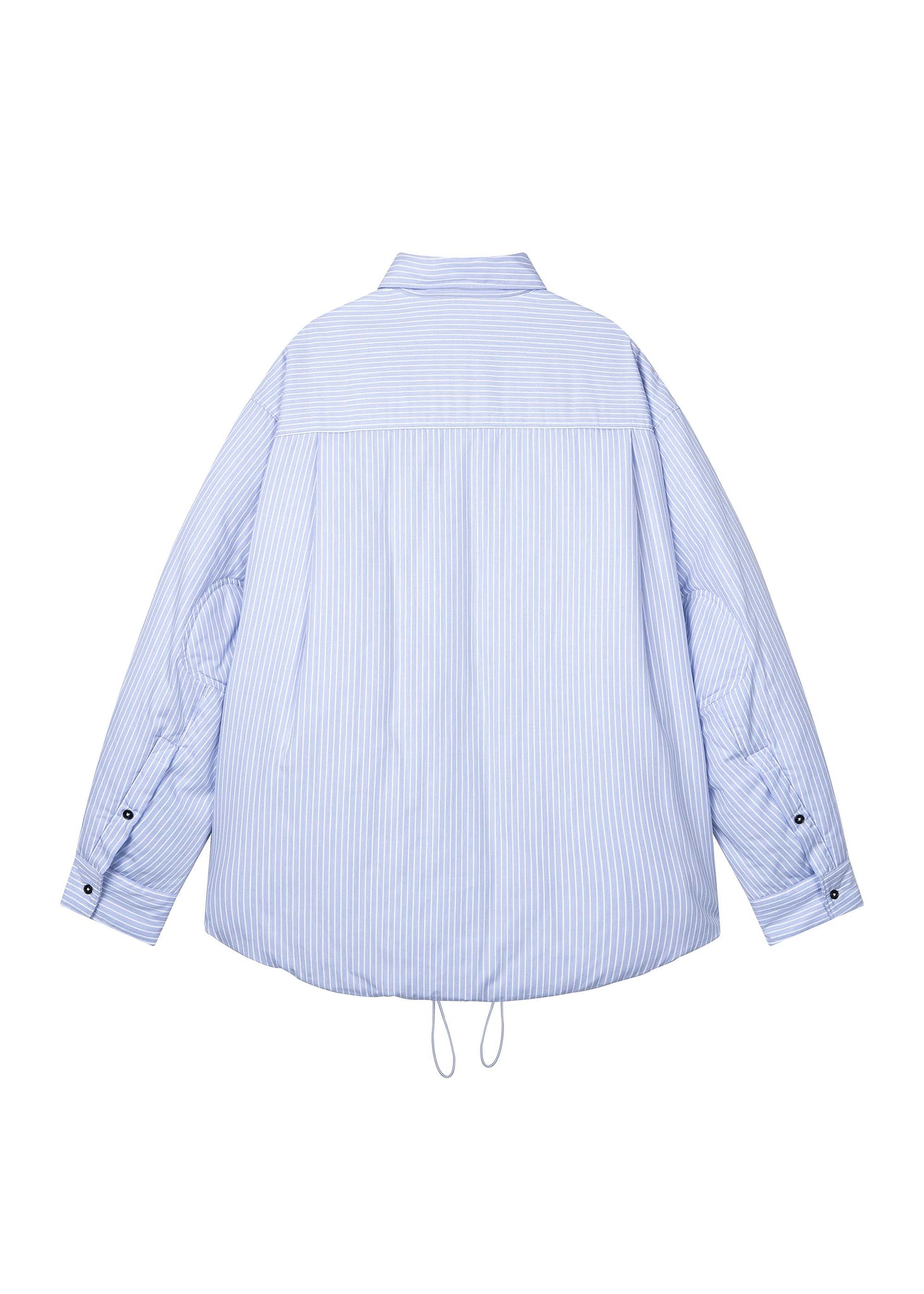 Blue Stripe Padded Shirt Jacket