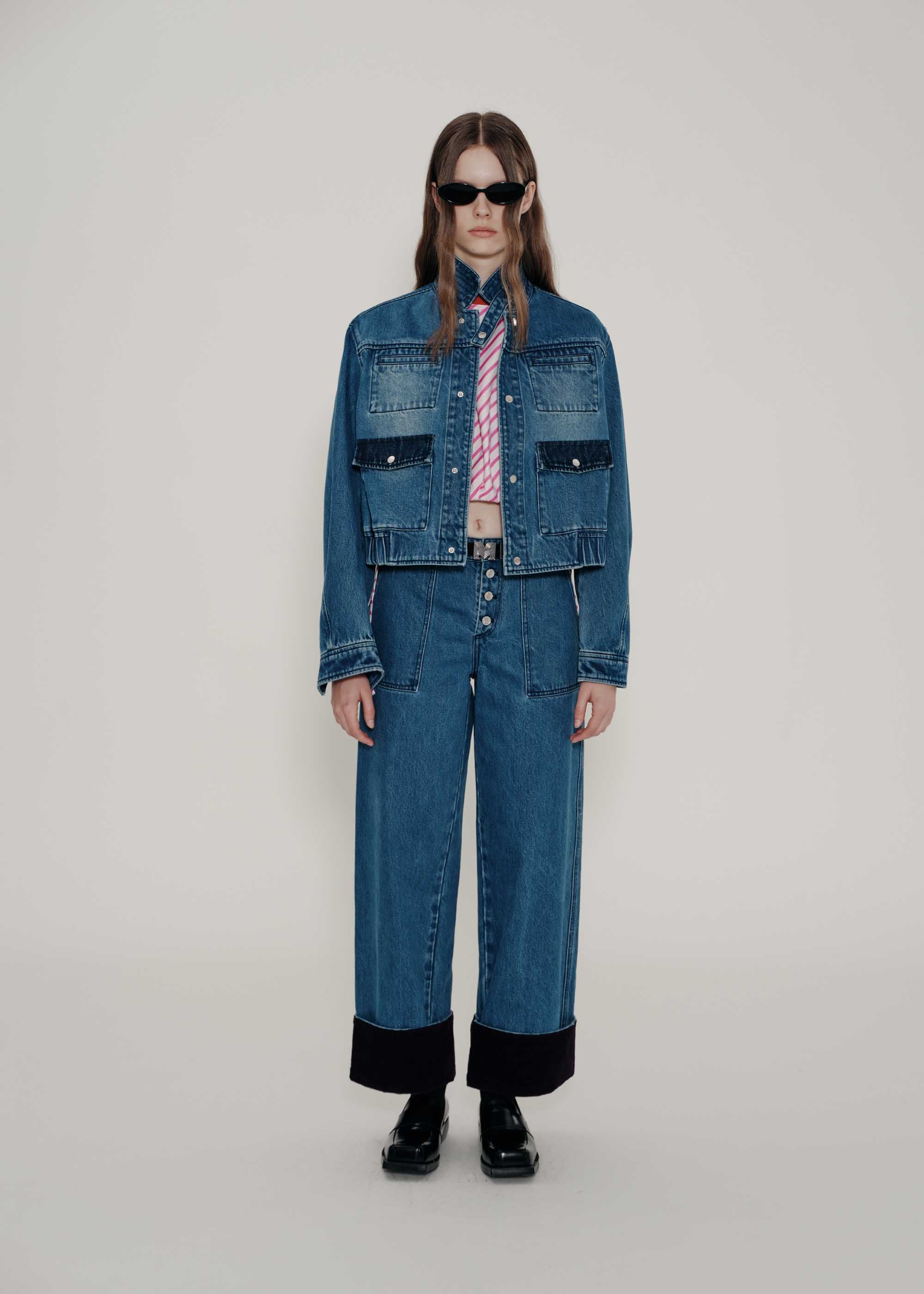 【BAON】Seadawn Pocket Denim Crop Jacket BAON】Seadawn Pocket Denim Crop Jacket (BAON/ジャケット