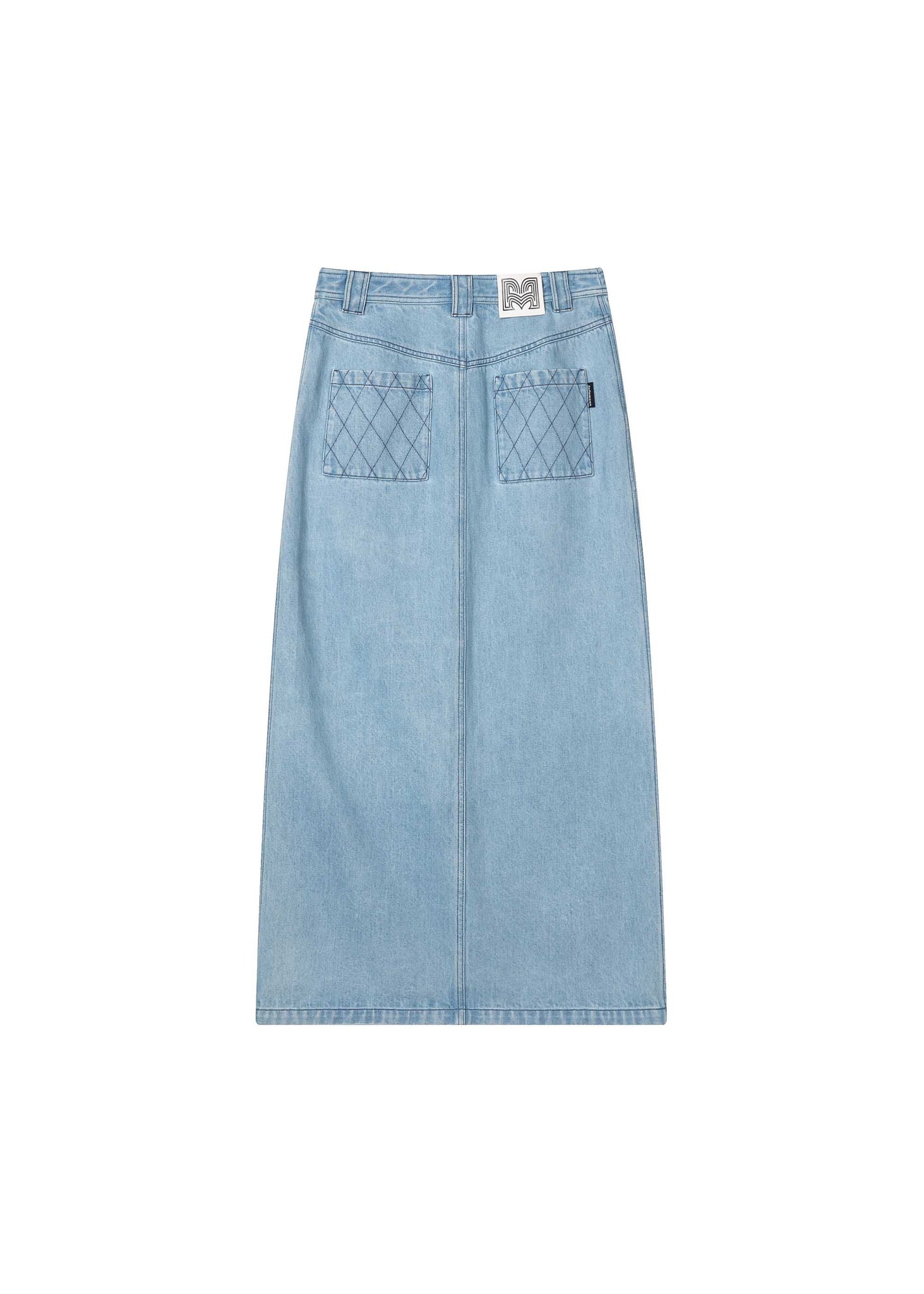 Light Wash Baker Denim Skirt