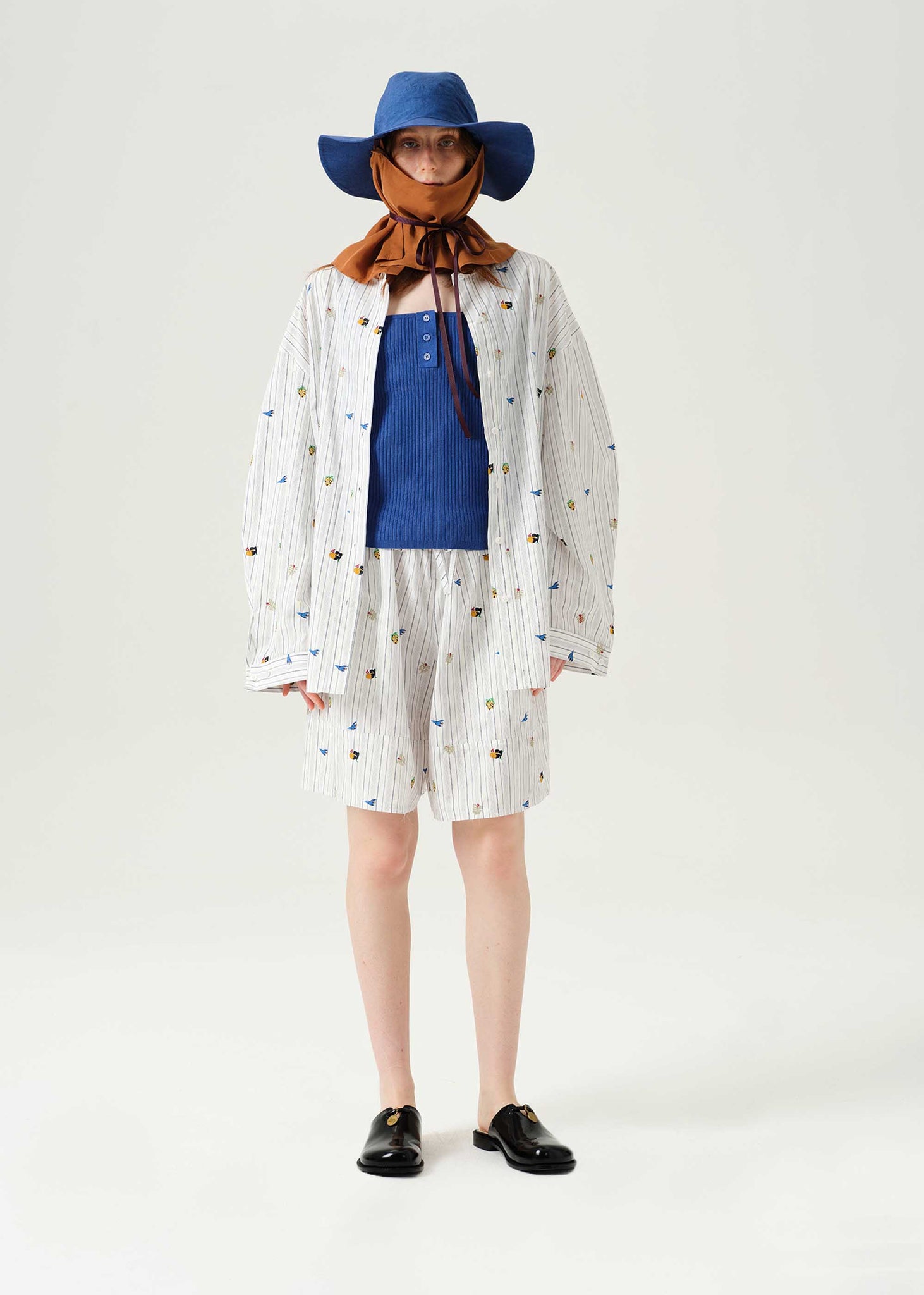 White Reverse Closure Oversized Shirt
