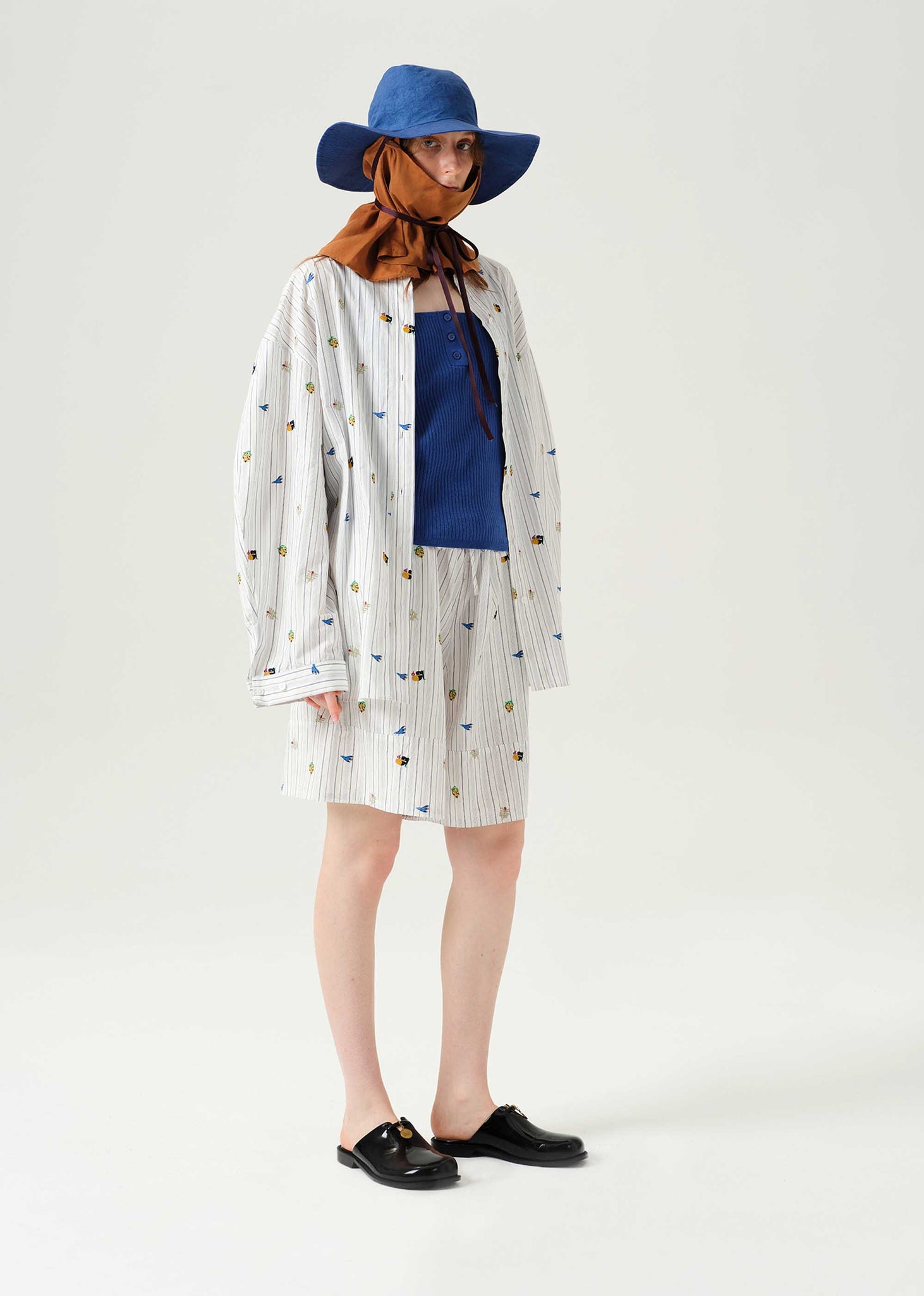 White Reverse Closure Oversized Shirt