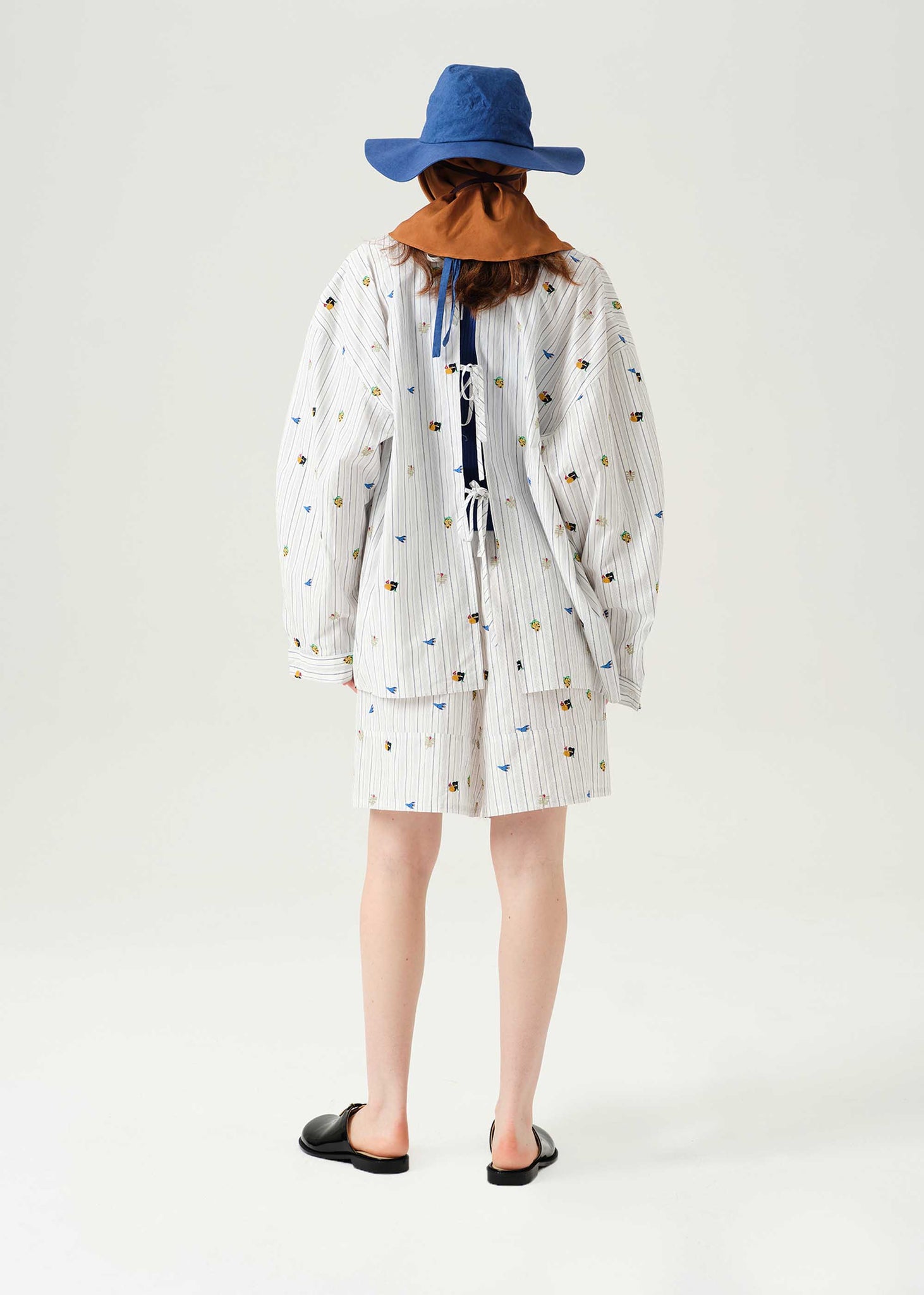 White Reverse Closure Oversized Shirt