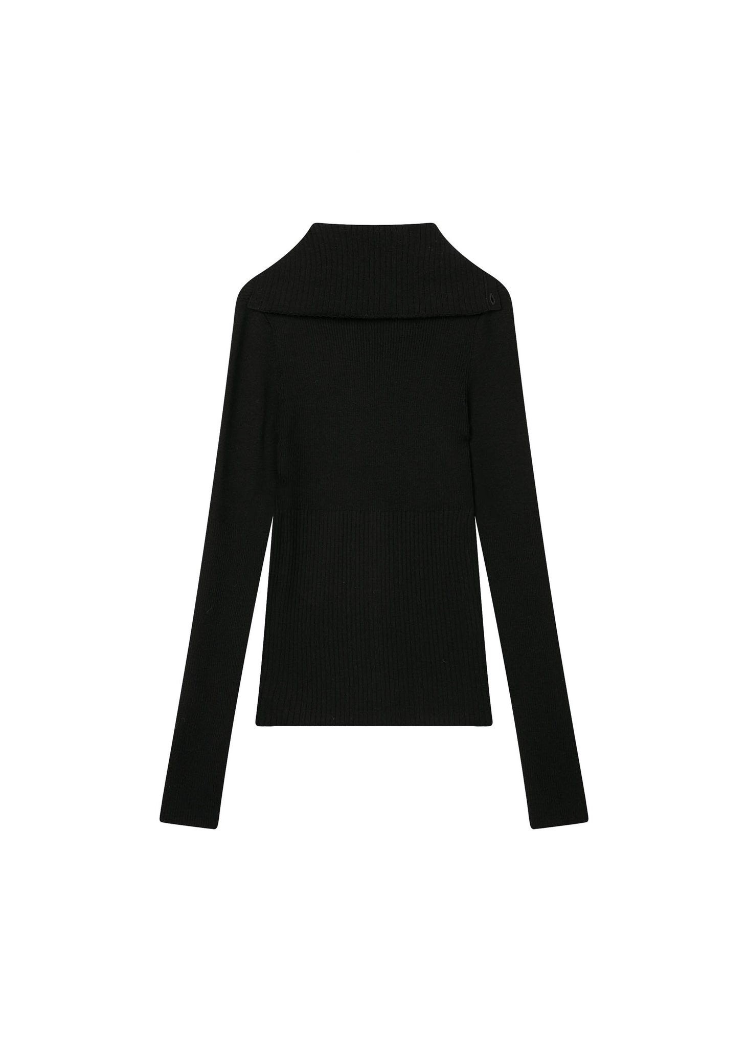 Black High-neck Cardigan